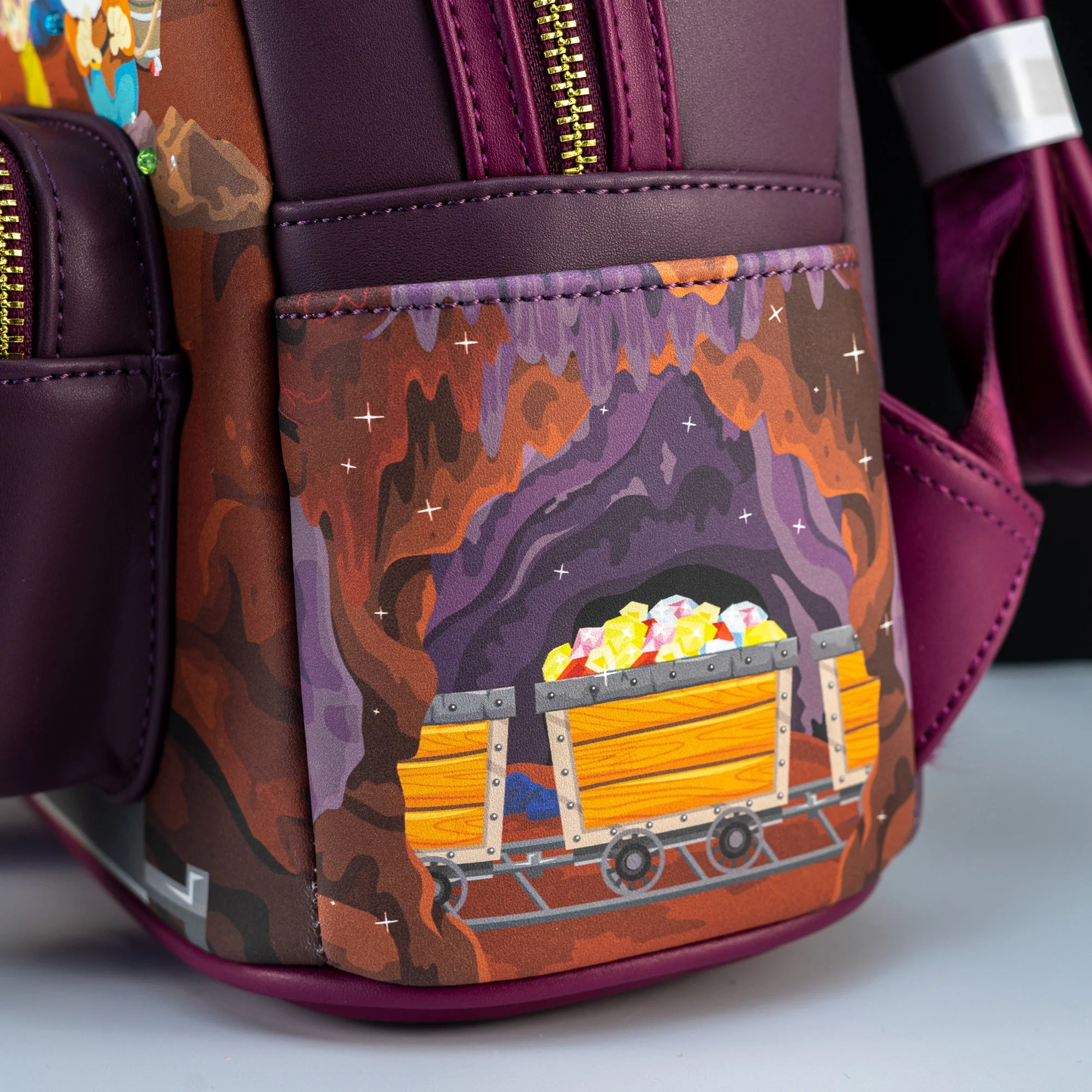 Loungefly x Disney Snow White Seven Dwarfs Mine Cart Mini Backpack - Image 4