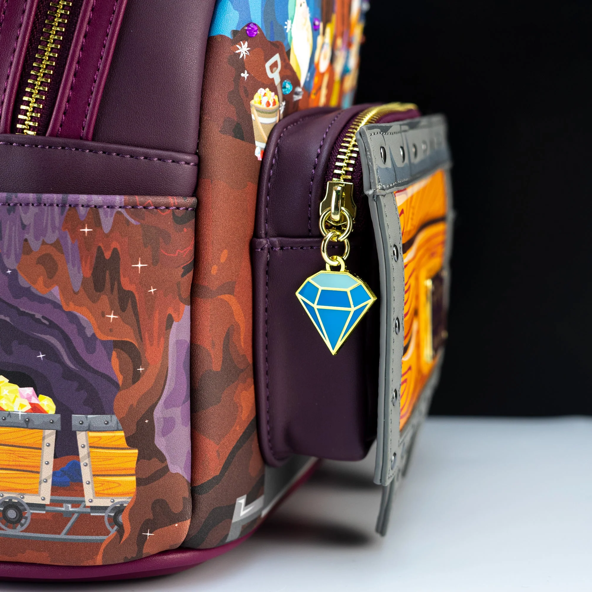 Loungefly x Disney Snow White Seven Dwarfs Mine Cart Mini Backpack - Image 6