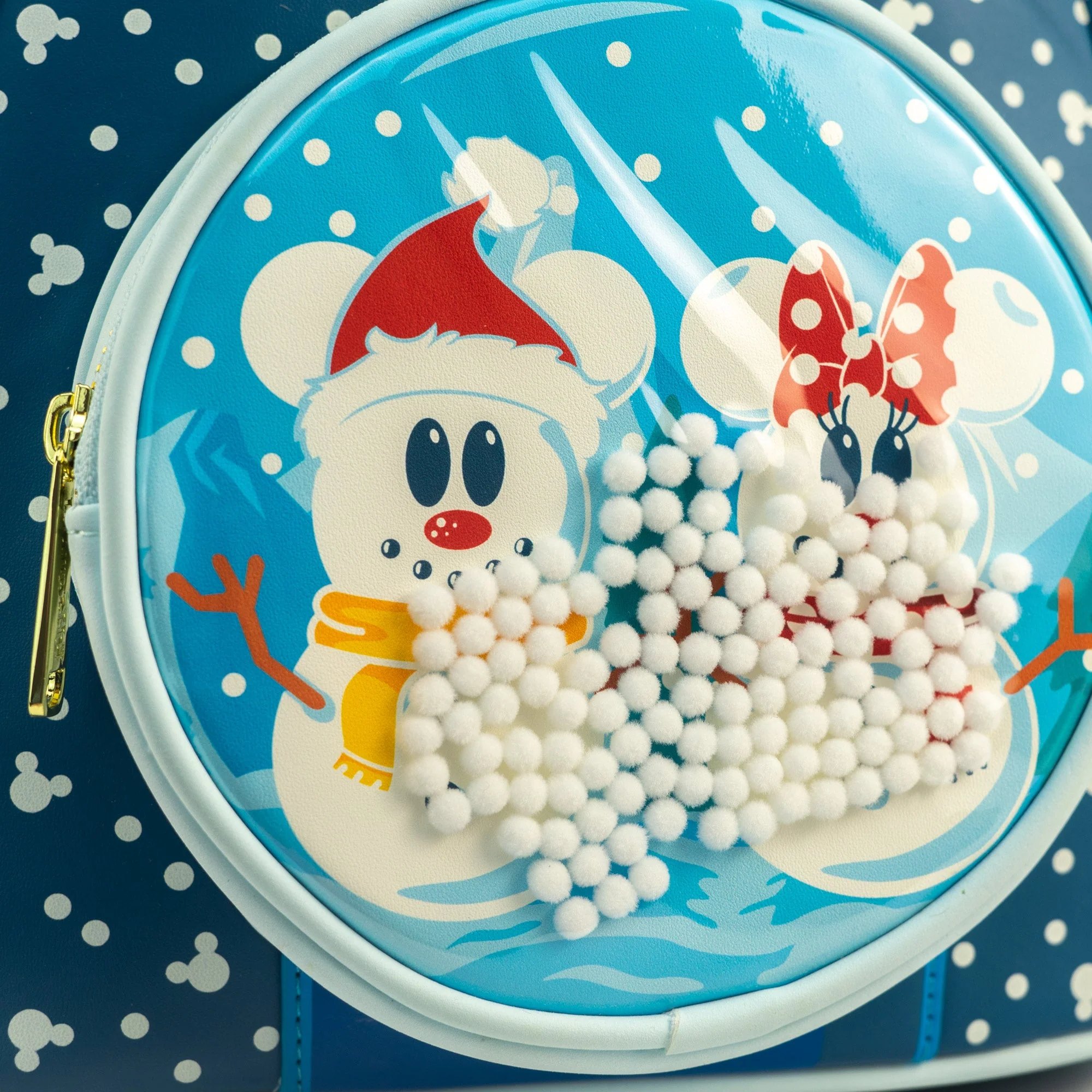 Loungefly x Disney Snowman Minnie Mickey Mouse Snow Globe Mini Backpack - Image 3