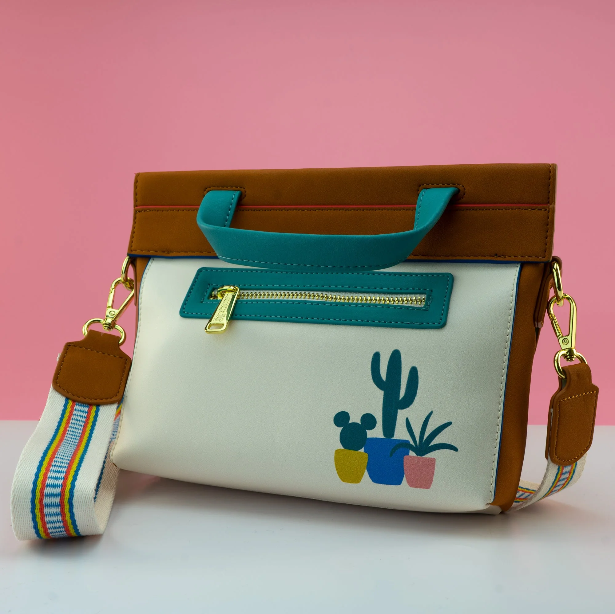 Loungefly x Disney South Western Mickey Cactus Crossbody Bag - Image 2