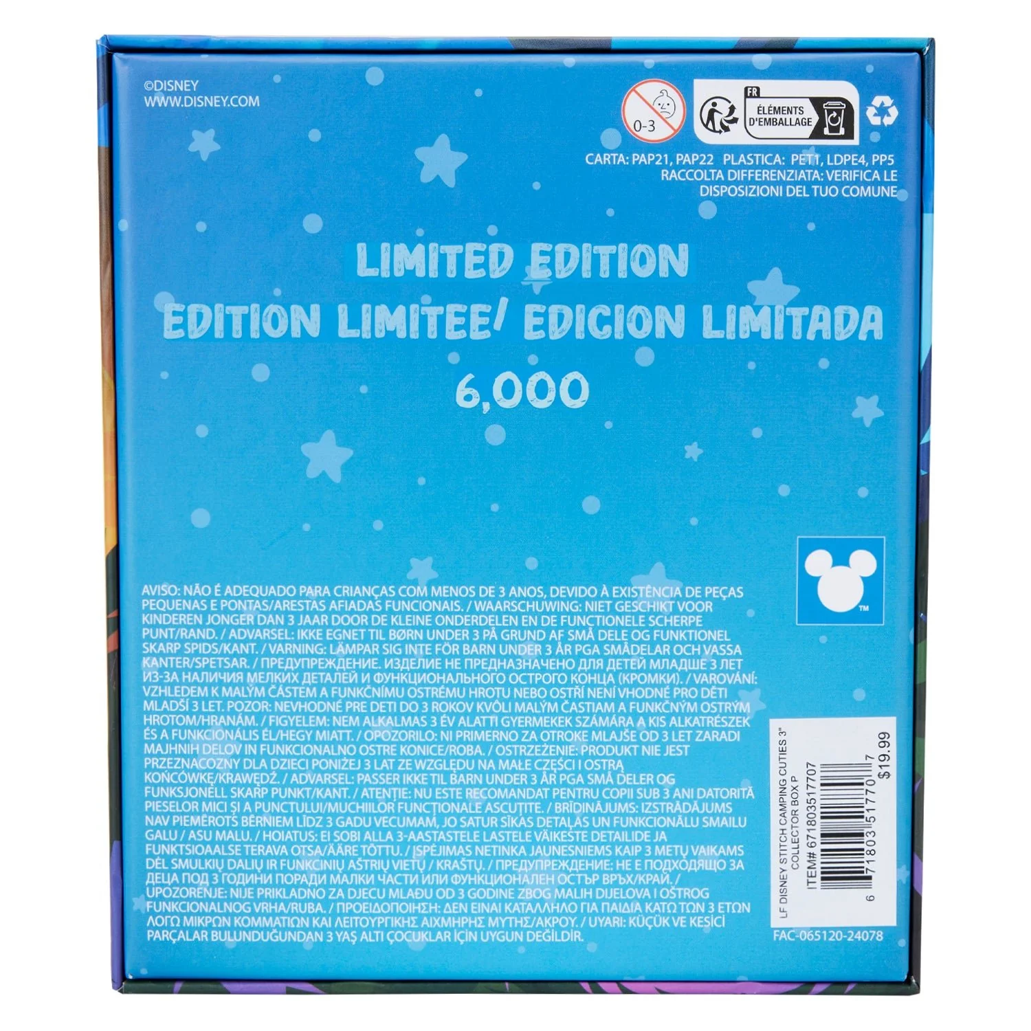Loungefly x Disney Stitch Camping Cuties 3" Collector Box Pin - Image 5