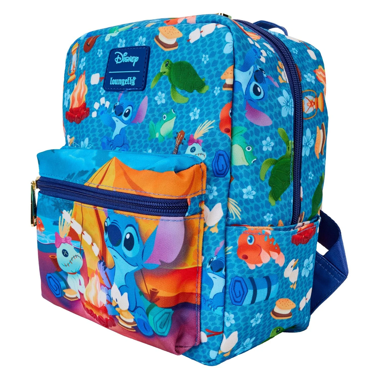 Loungefly x Disney Stitch Camping Cuties AOP Nylon Mini Backpack - Image 2