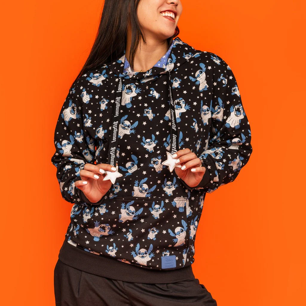 Loungefly x Disney Stitch Ghost Hooded Sweatshirt - Image 3