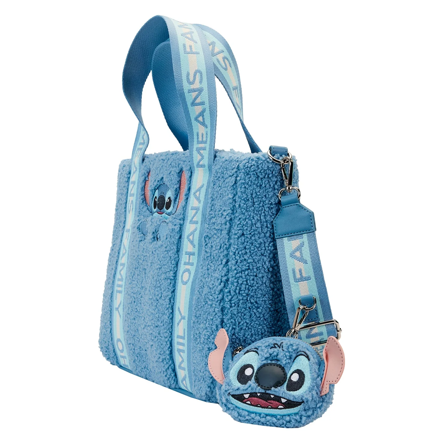 Loungefly x Disney Stitch Plush Tote Bag with coin pouch - Image 3