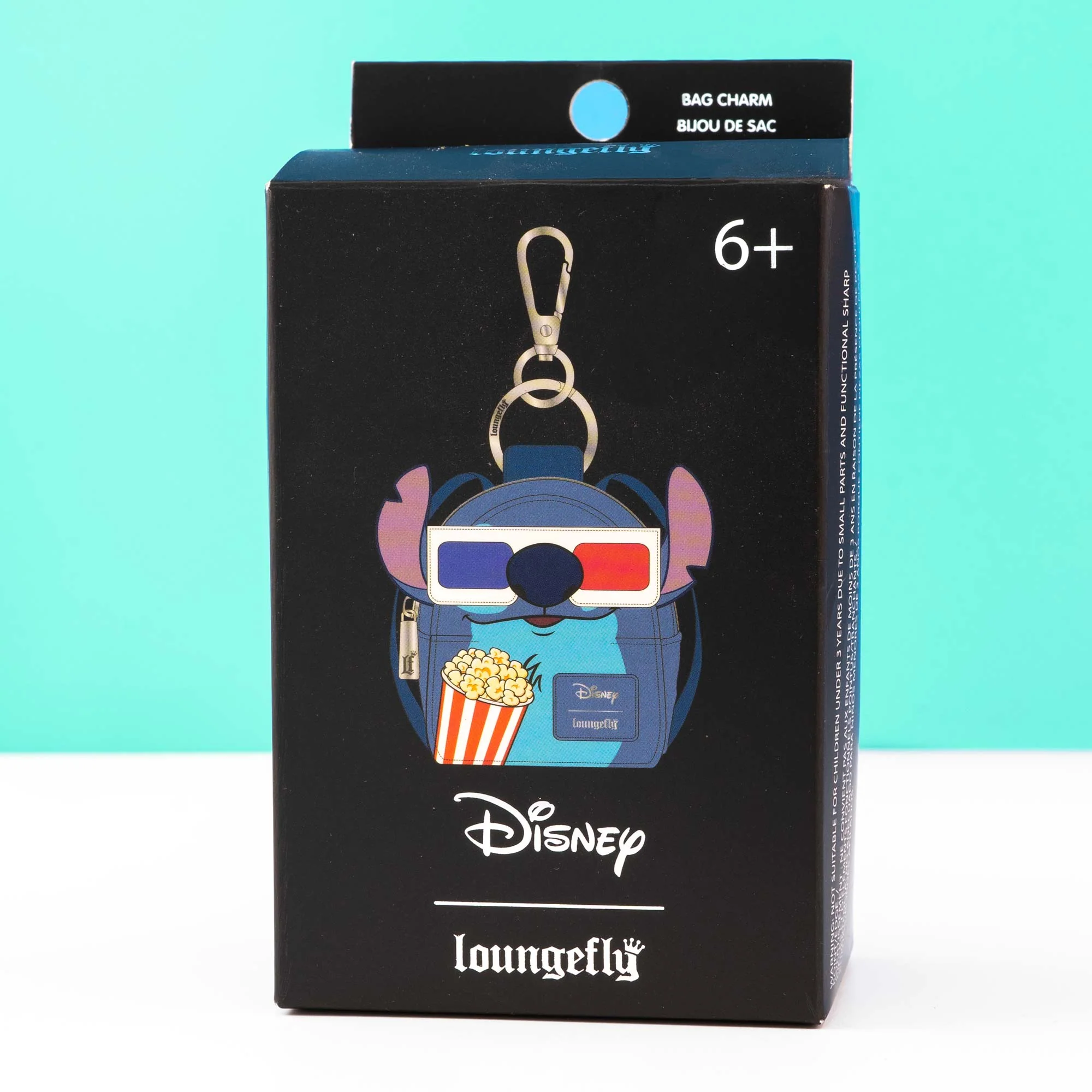 Loungefly x Disney Stitch Popcorn Micro Mini Backpack Bag Clip - Image 4