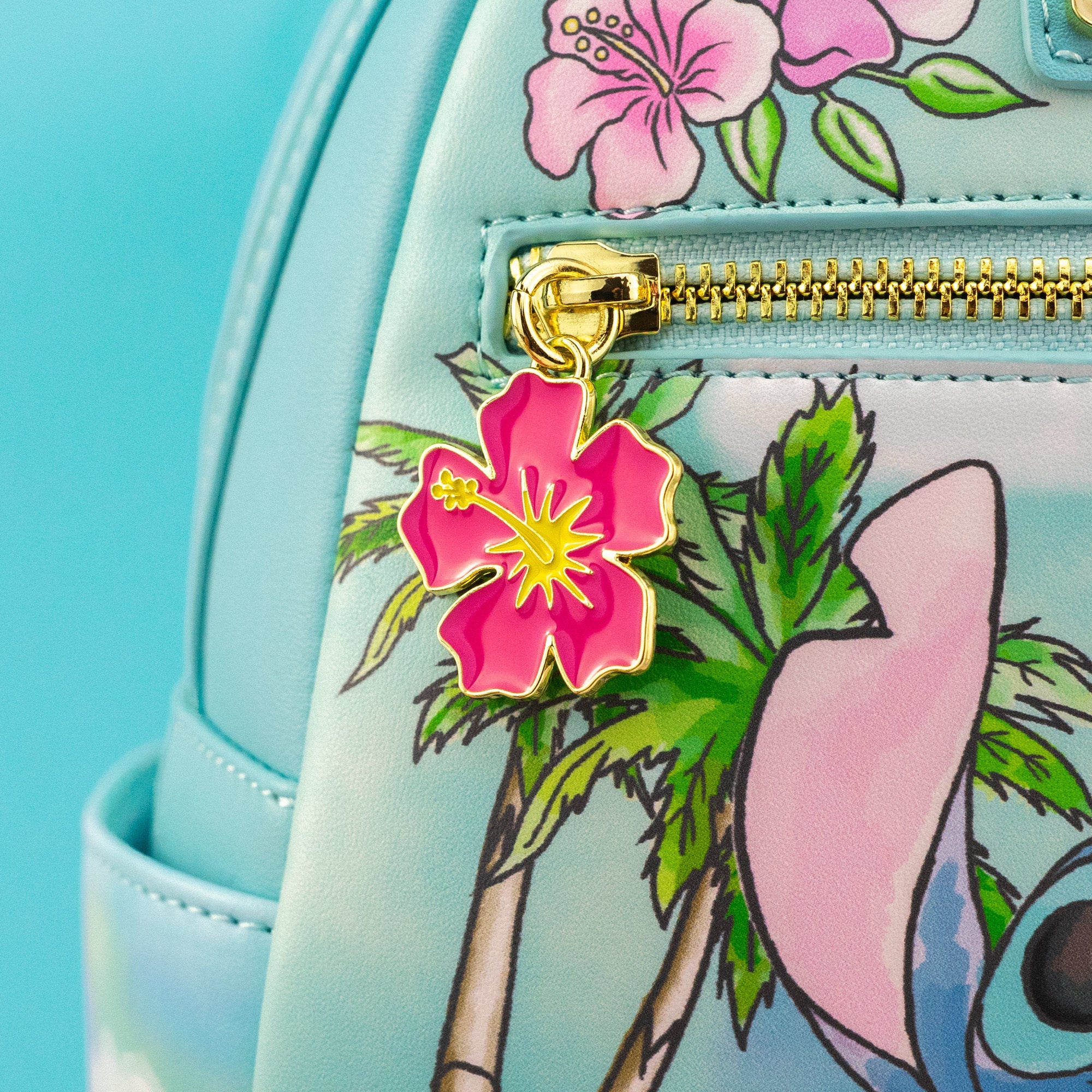 Loungefly x Disney Stitch with Ducklings Tropical Mini Backpack - Image 3