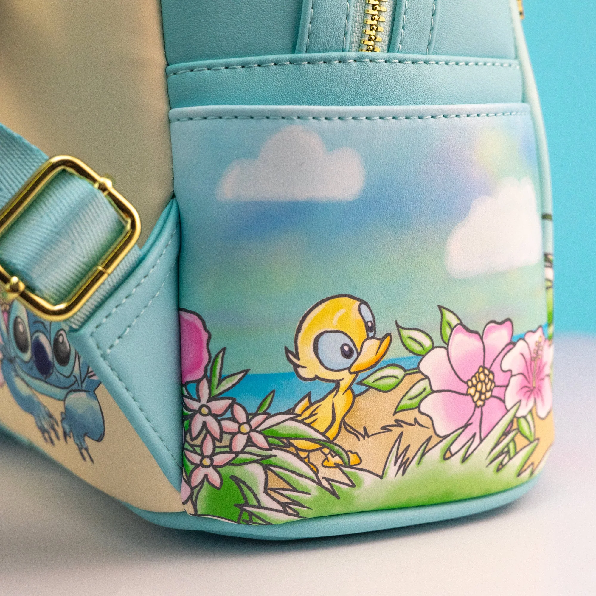 Loungefly x Disney Stitch with Ducklings Tropical Mini Backpack - Image 5