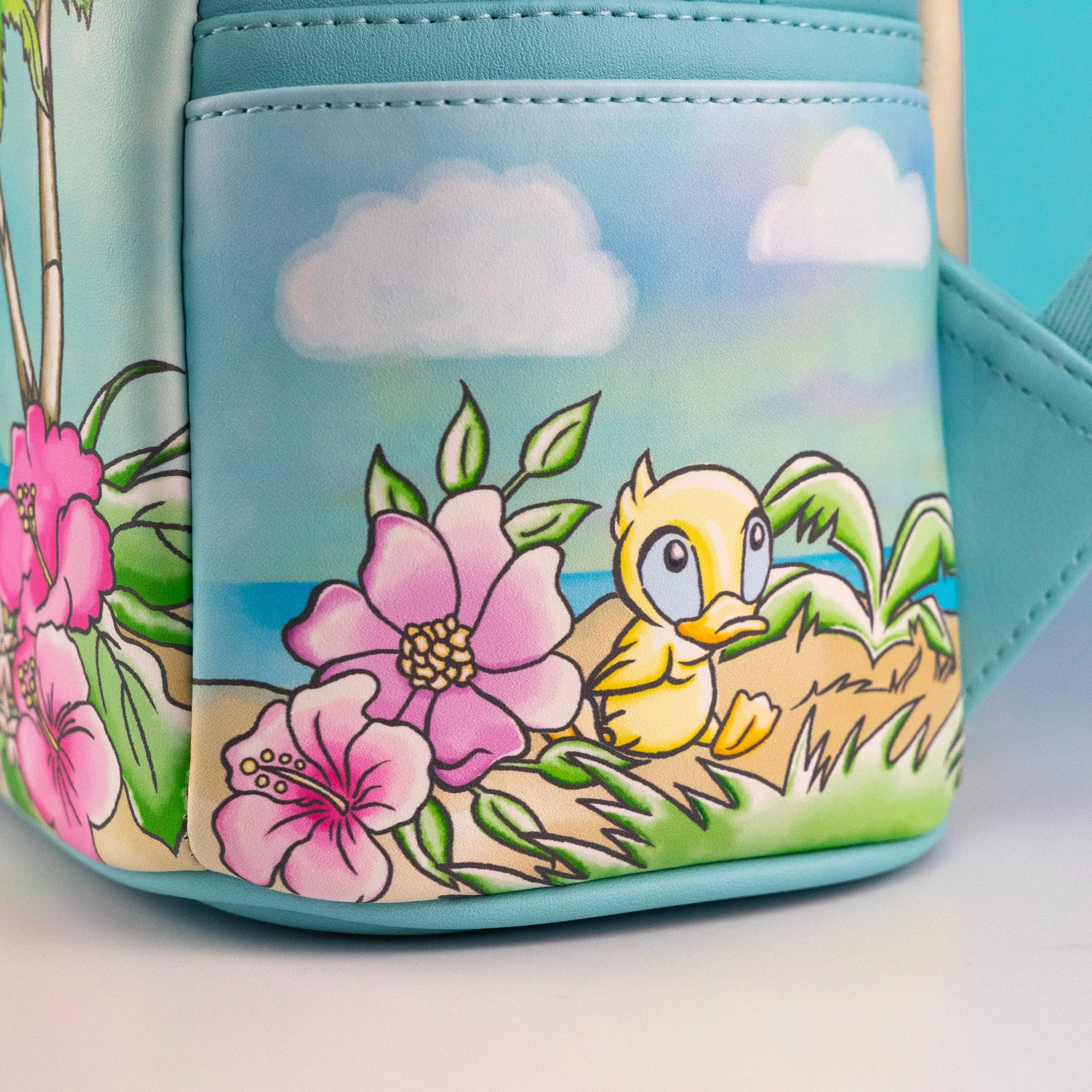 Loungefly x Disney Stitch with Ducklings Tropical Mini Backpack - Image 6
