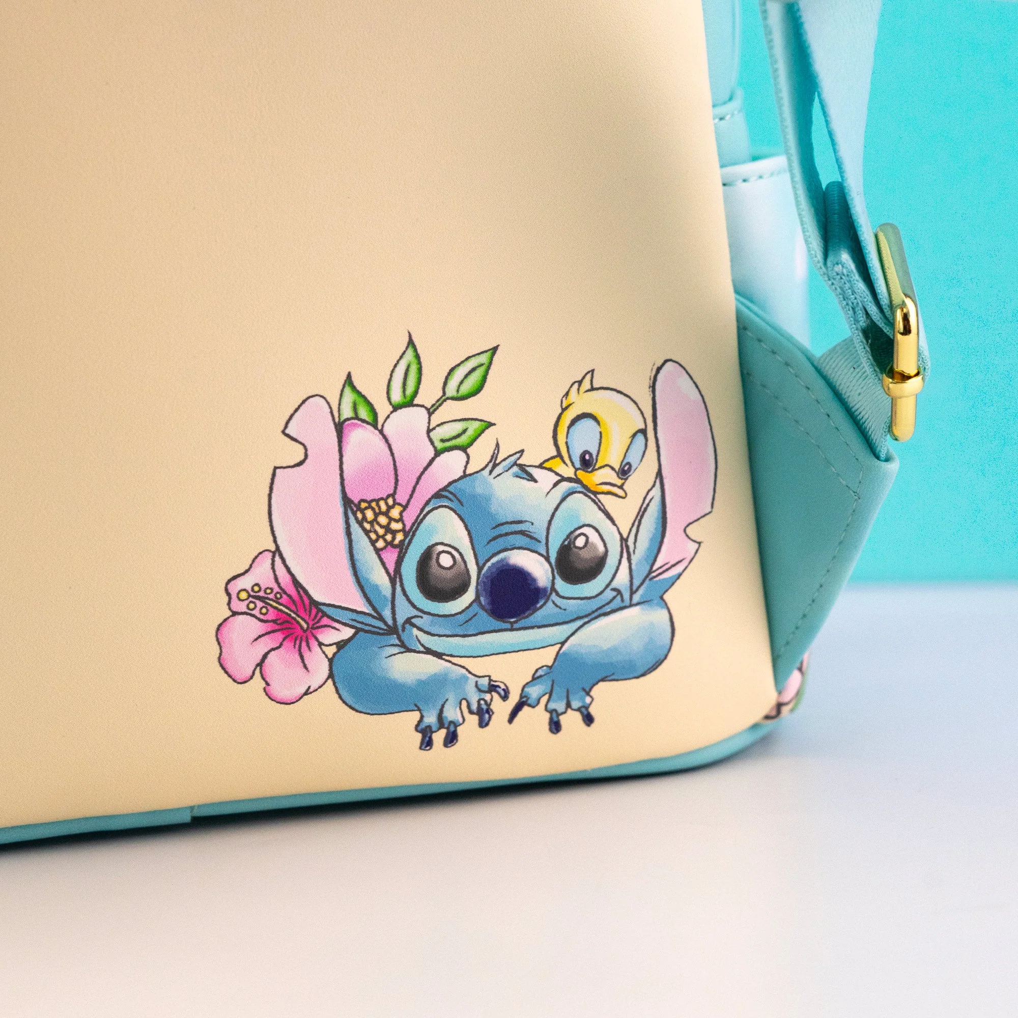 Loungefly x Disney Stitch with Ducklings Tropical Mini Backpack - Image 7