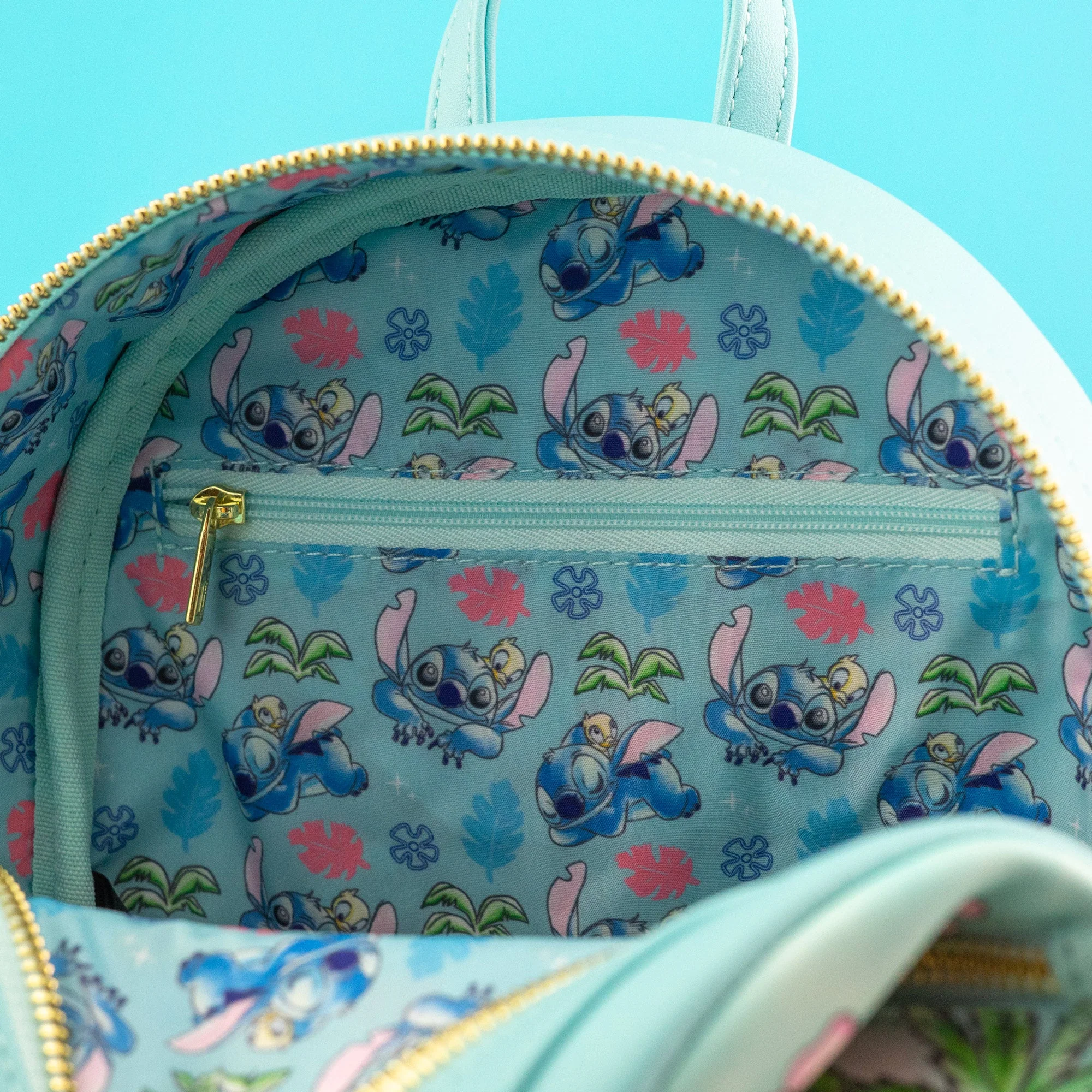 Loungefly x Disney Stitch with Ducklings Tropical Mini Backpack - Image 9