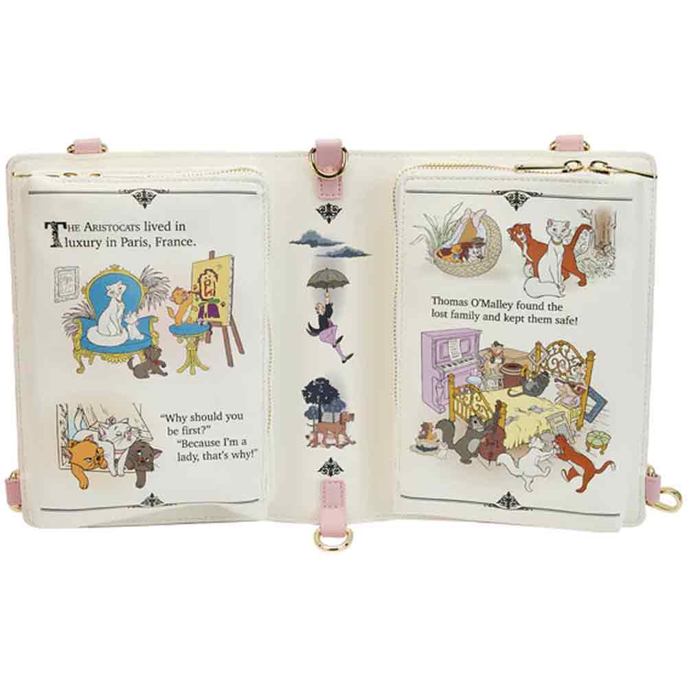 Loungefly x Disney The Aristocats Book Convertible Crossbody Bag - Image 7