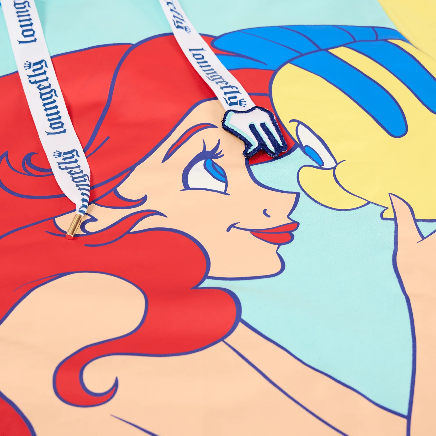 Loungefly x Disney The Little Mermaid Ariel and Flounder Unisex Hoodie - Image 5