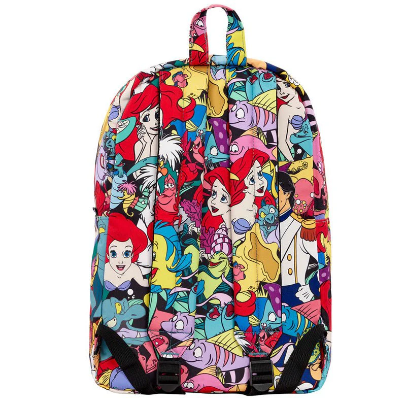 Loungefly x Disney The Little Mermaid Characters AOP Canvas Backpack - Image 2
