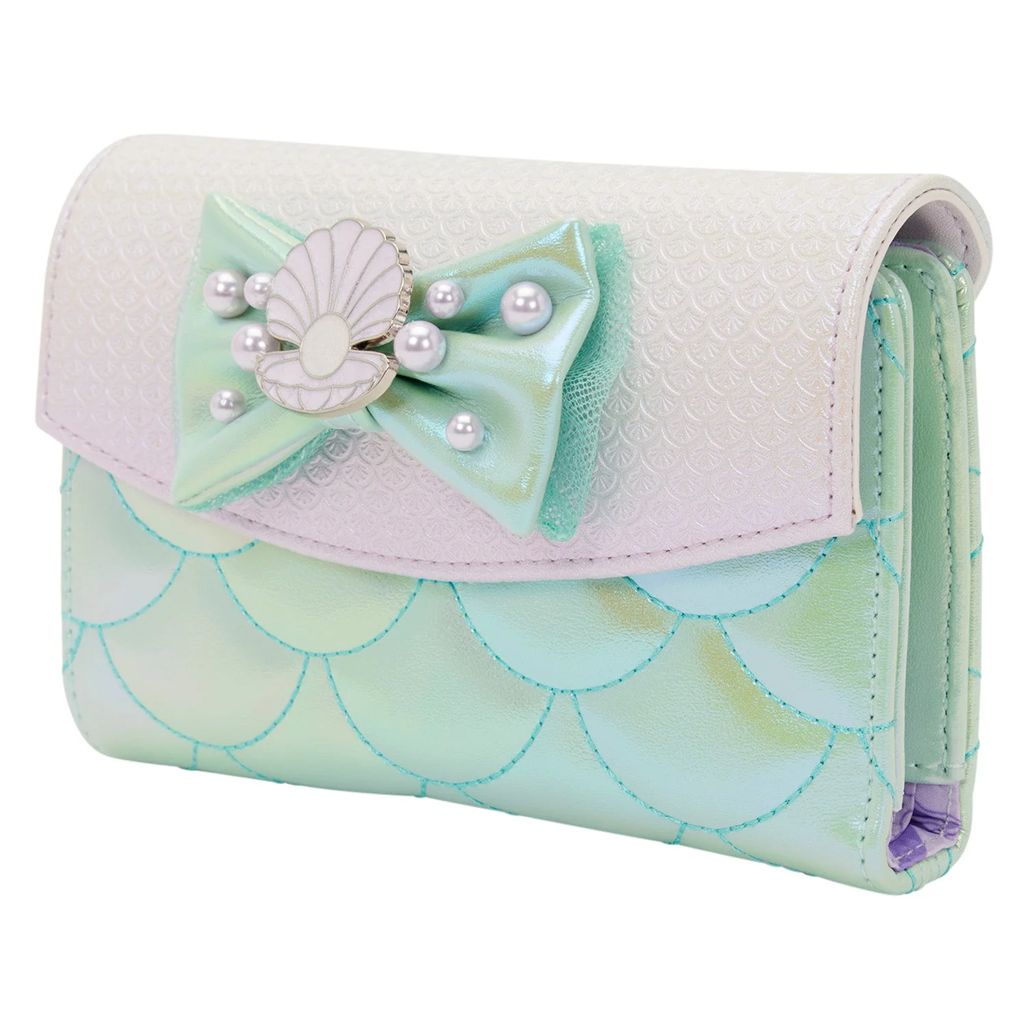 Loungefly x Disney The Little Mermaid Iridescent Pearl Flap Wallet - Image 2