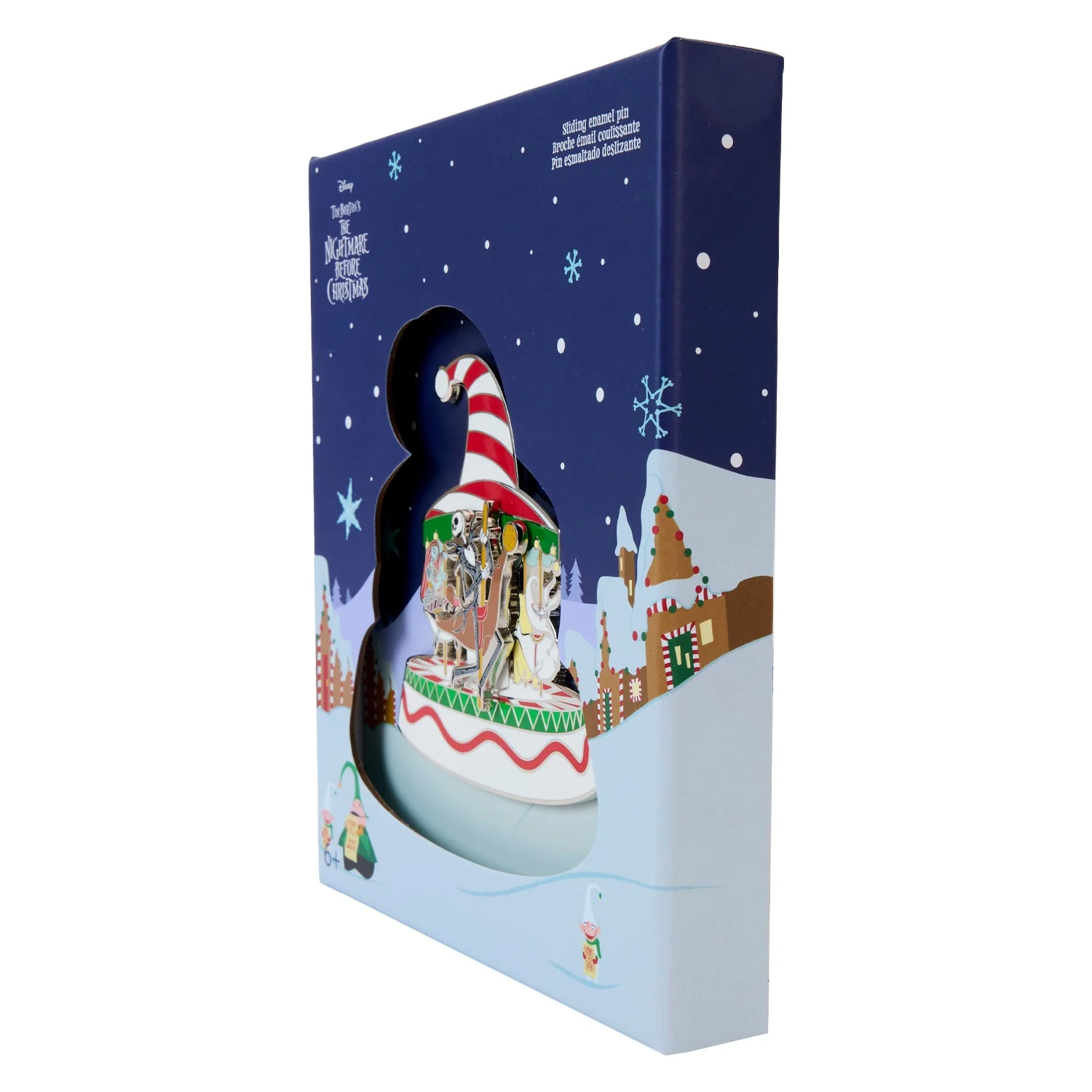Loungefly x Disney The Nightmare Before Christmas Christmas Town Carousel Sliding  3" Collectors Pin - Image 2