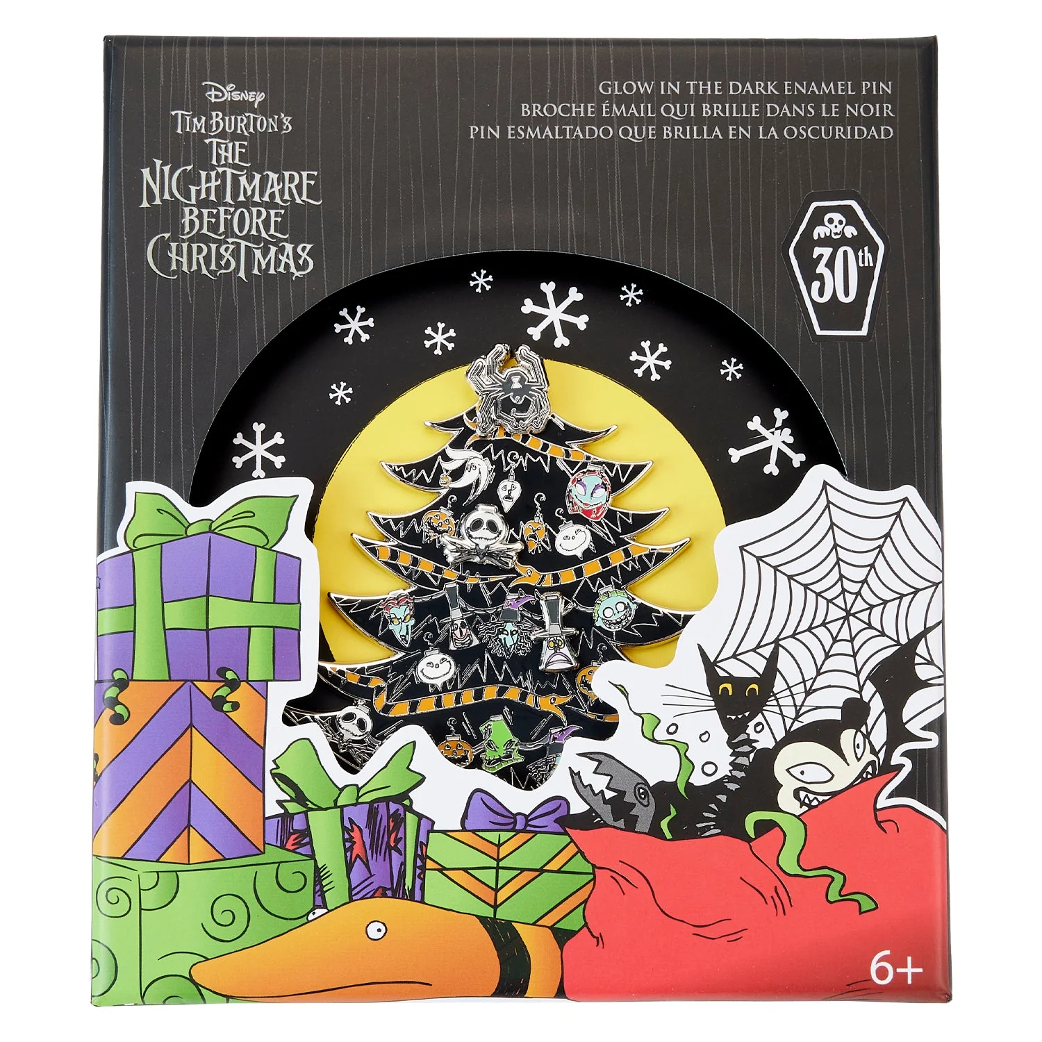 Loungefly x Disney The Nightmare Before Christmas Glow in the Dark Christmas Tree Pin - Image 3