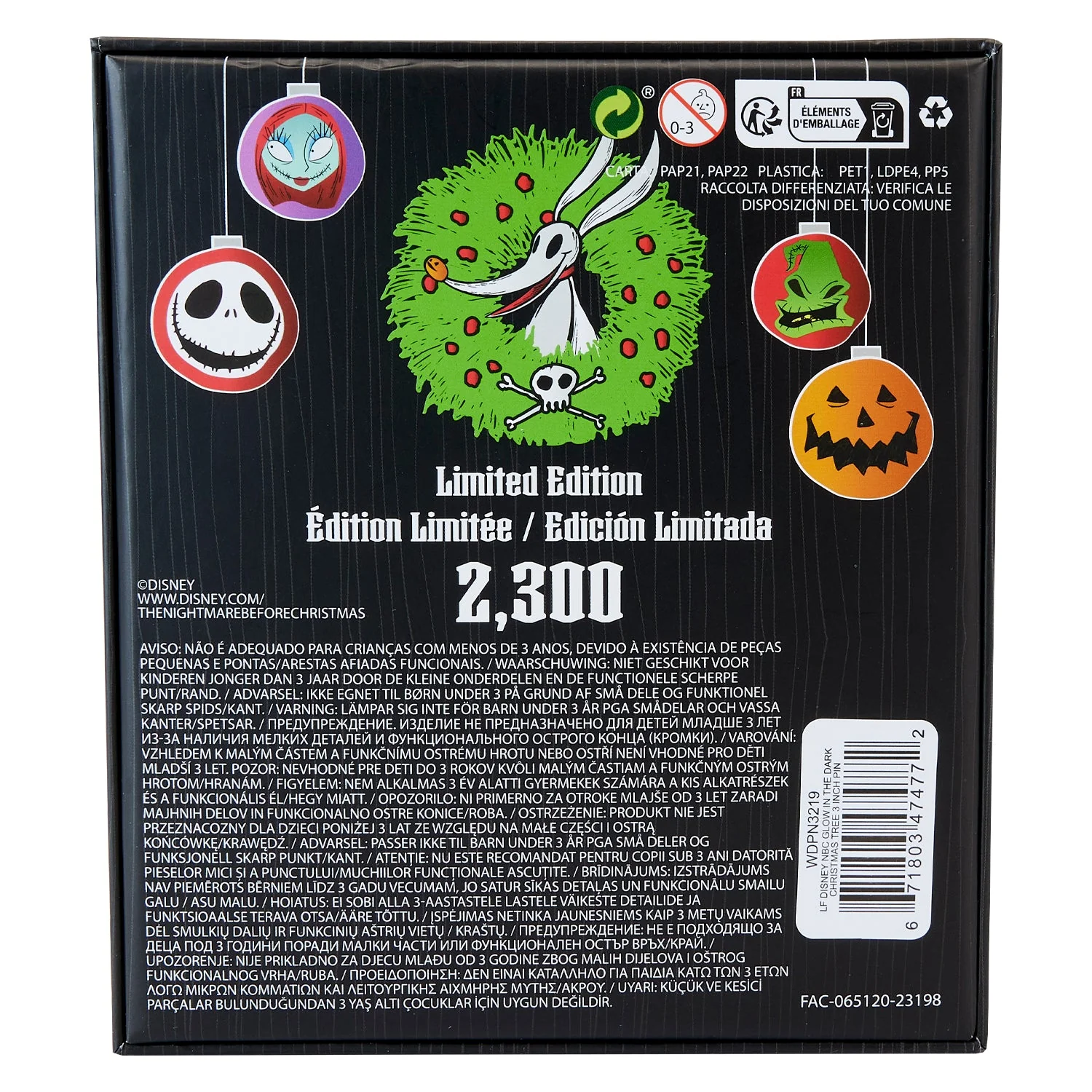 Loungefly x Disney The Nightmare Before Christmas Glow in the Dark Christmas Tree Pin - Image 5