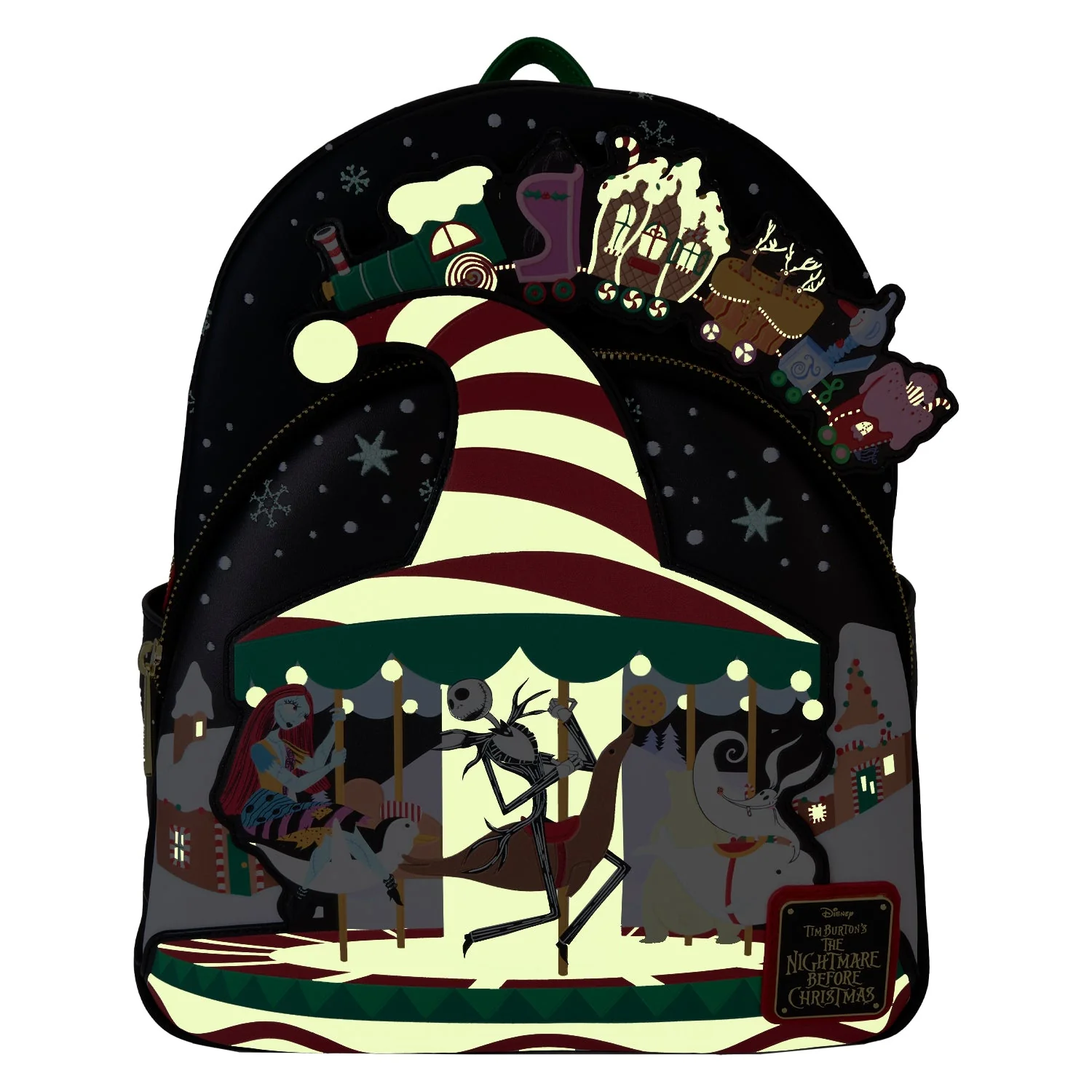 Loungefly x Disney The Nightmare Before Christmas Journey To Christmas Town Mini Backpack - Image 2