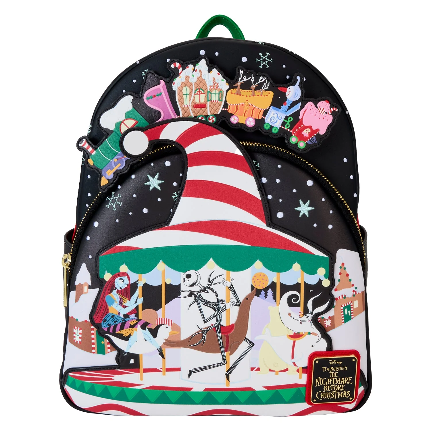 Loungefly x Disney The Nightmare Before Christmas Journey To Christmas Town Mini Backpack - Image 3