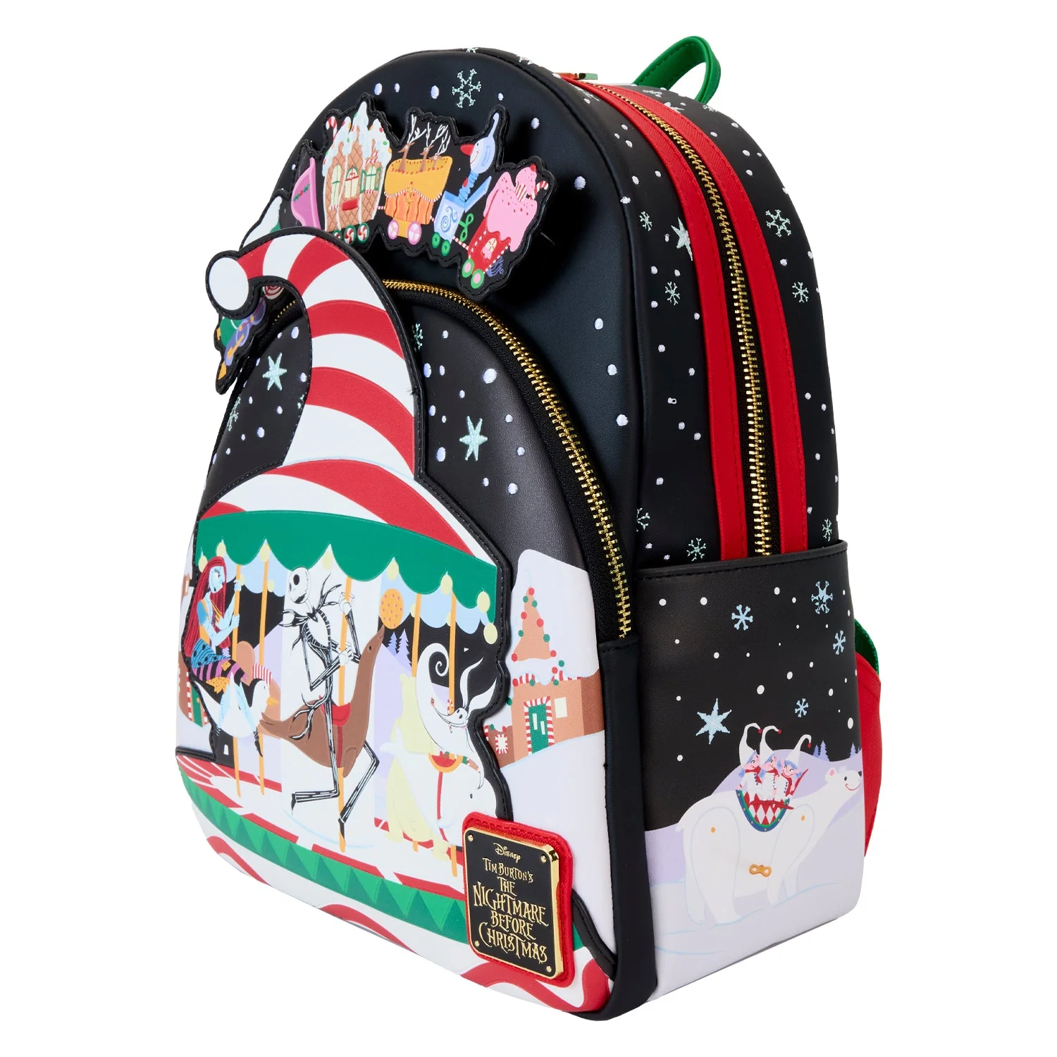 Loungefly x Disney The Nightmare Before Christmas Journey To Christmas Town Mini Backpack - Image 4