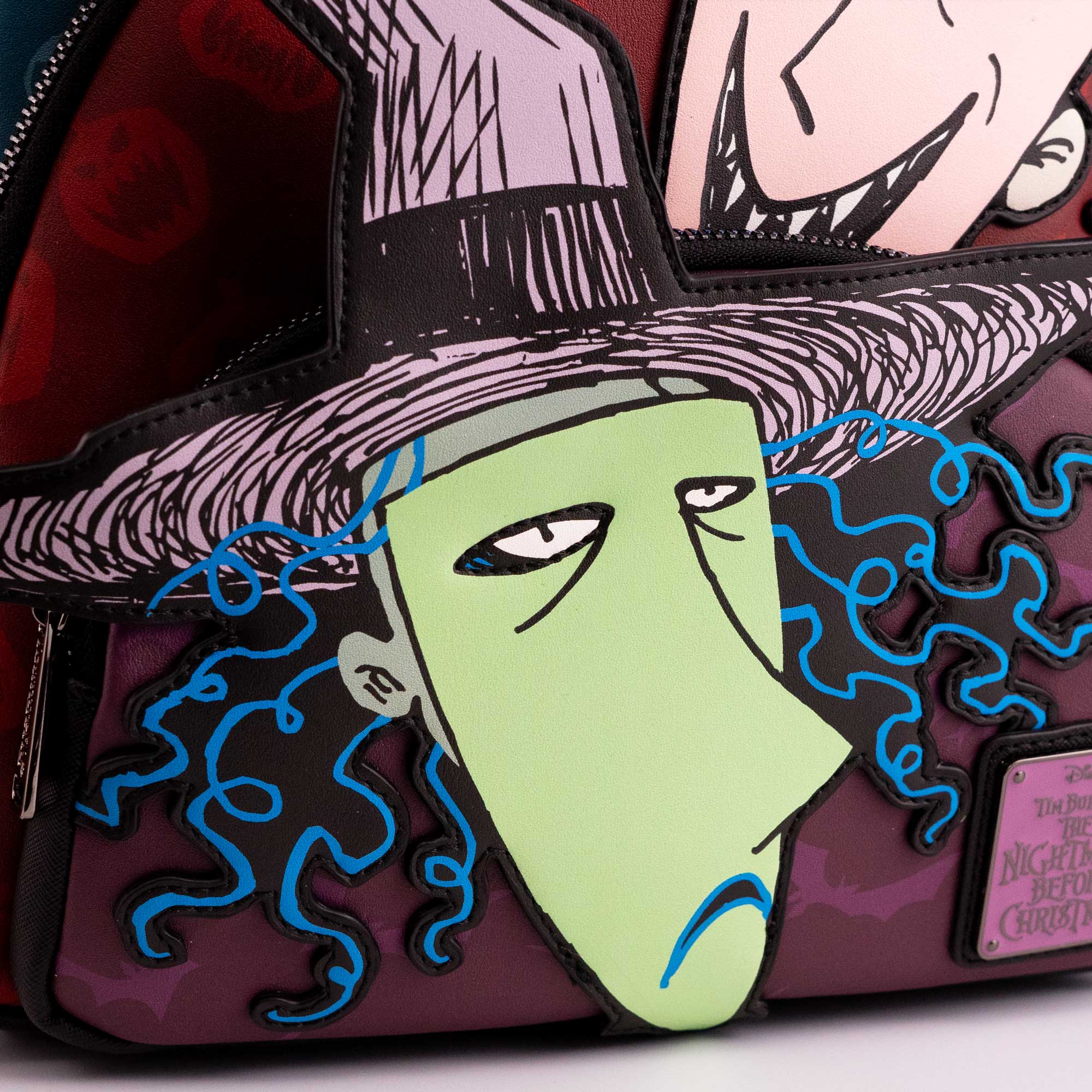 Loungefly x Disney The Nightmare Before Christmas Lock Shock Barrel Triple Pocket Mini Backpack - Image 5