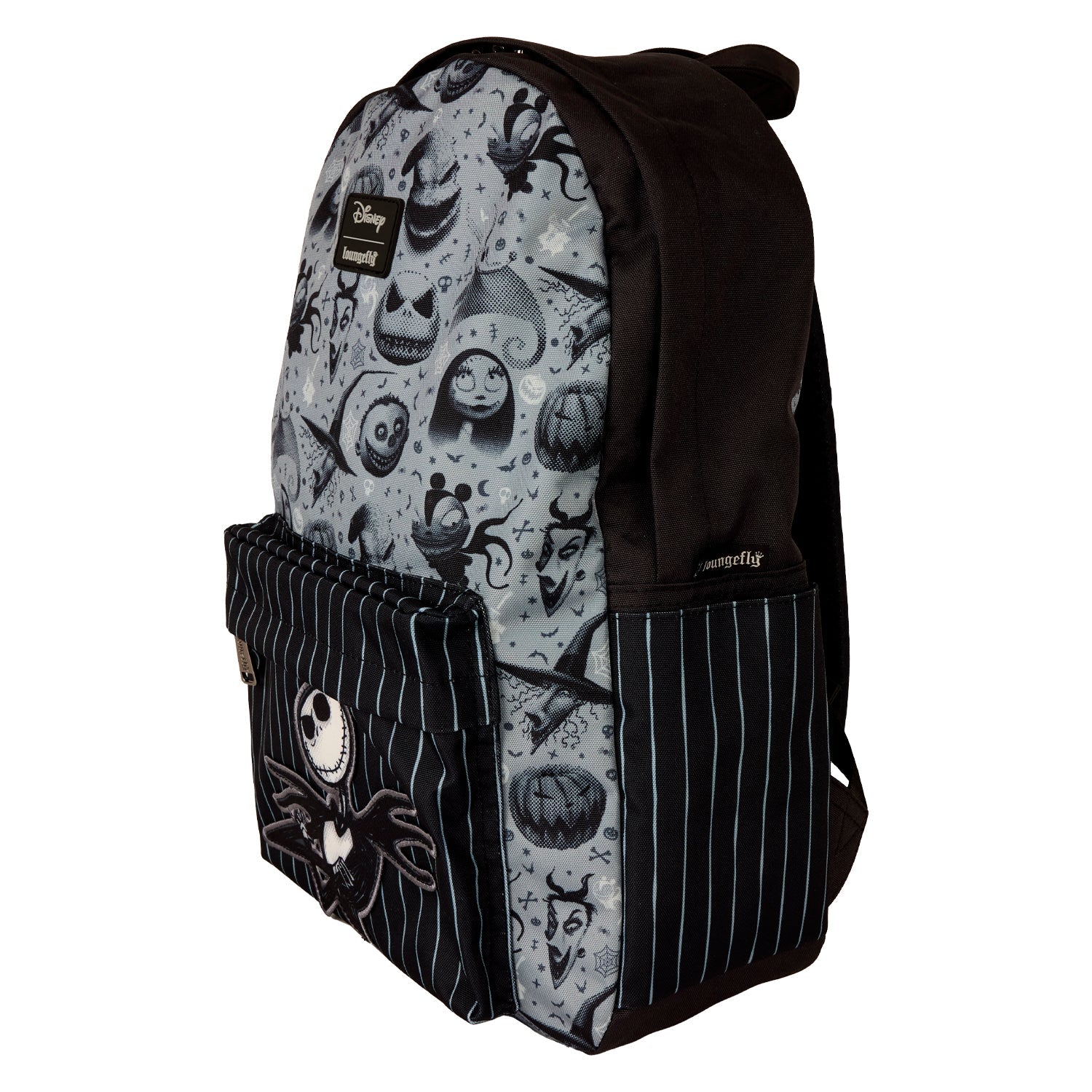 Loungefly x Disney The Nightmare Before Christmas Monochrome Nylon Full-Size Backpack - Image 2