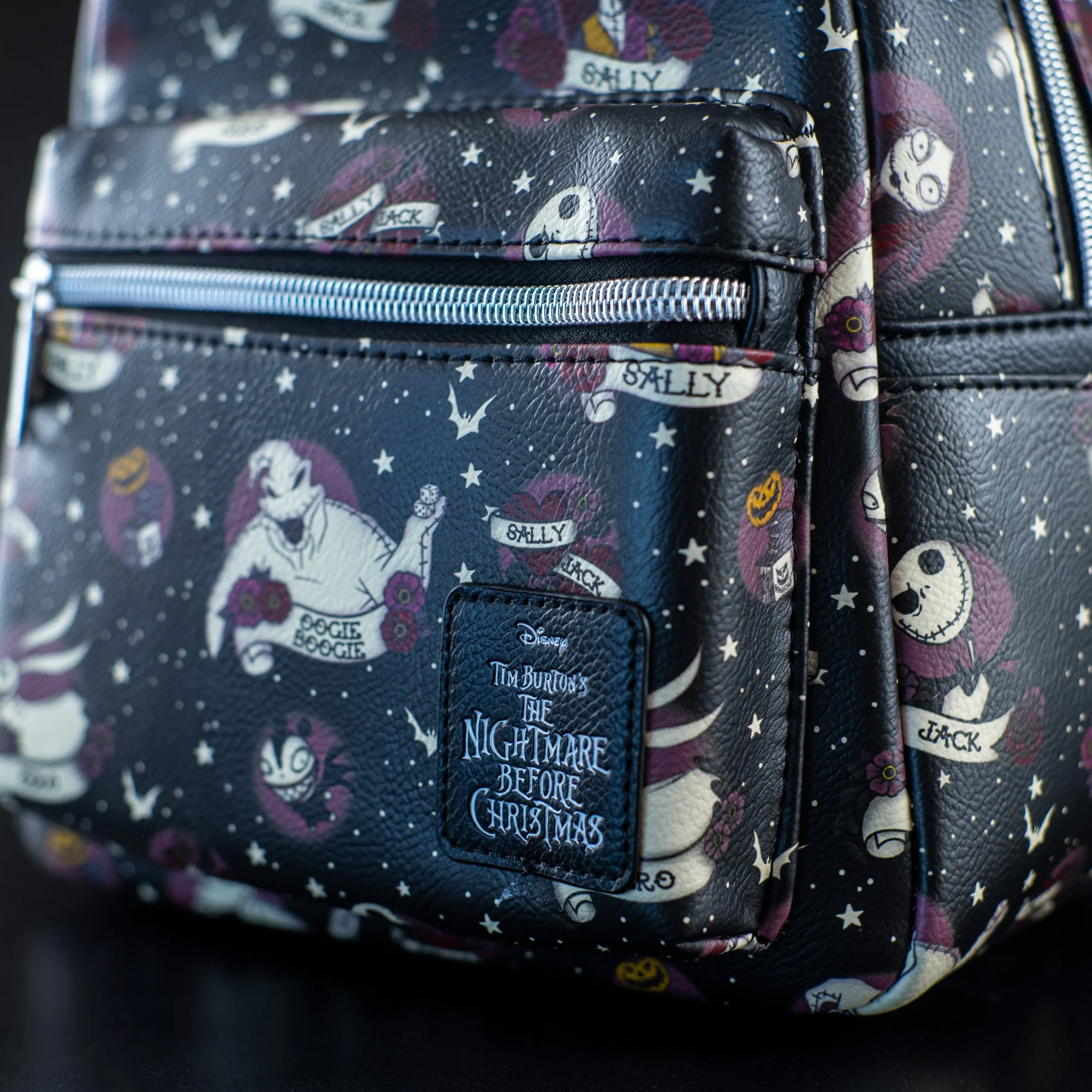 Loungefly x Disney The Nightmare Before Christmas Tattoo Print Mini Backpack - Image 3