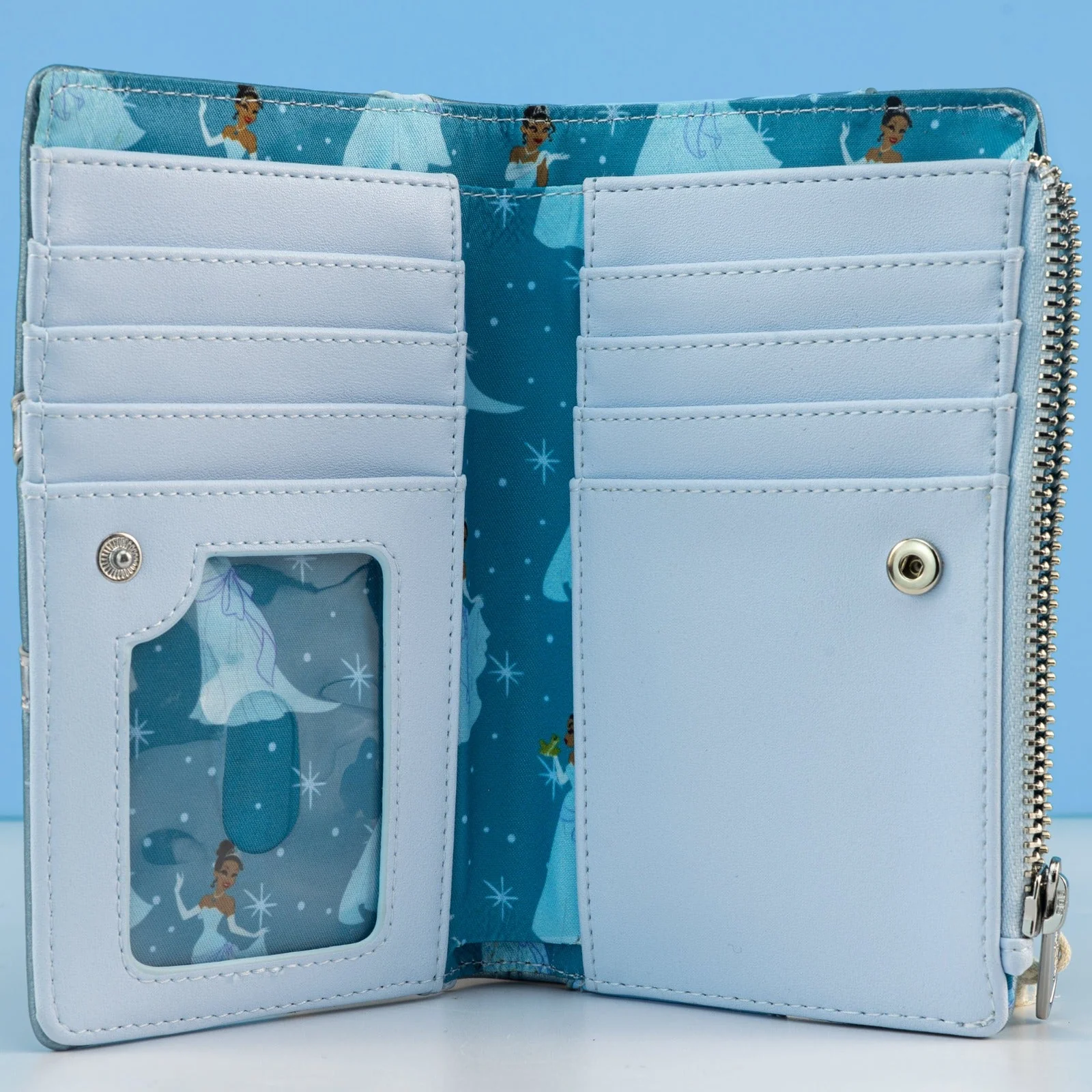 Loungefly x Disney The Princess and the Frog Tiana Blue Dress Cosplay Wallet - Image 3