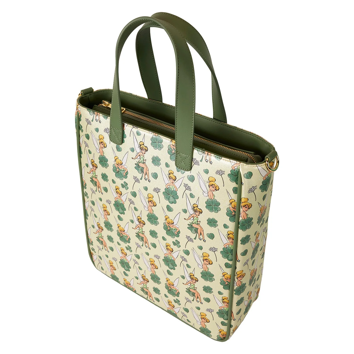 Loungefly x Disney Tinker Bell Four-Leaf Clover Tote Bag with Coin Bag - Image 10
