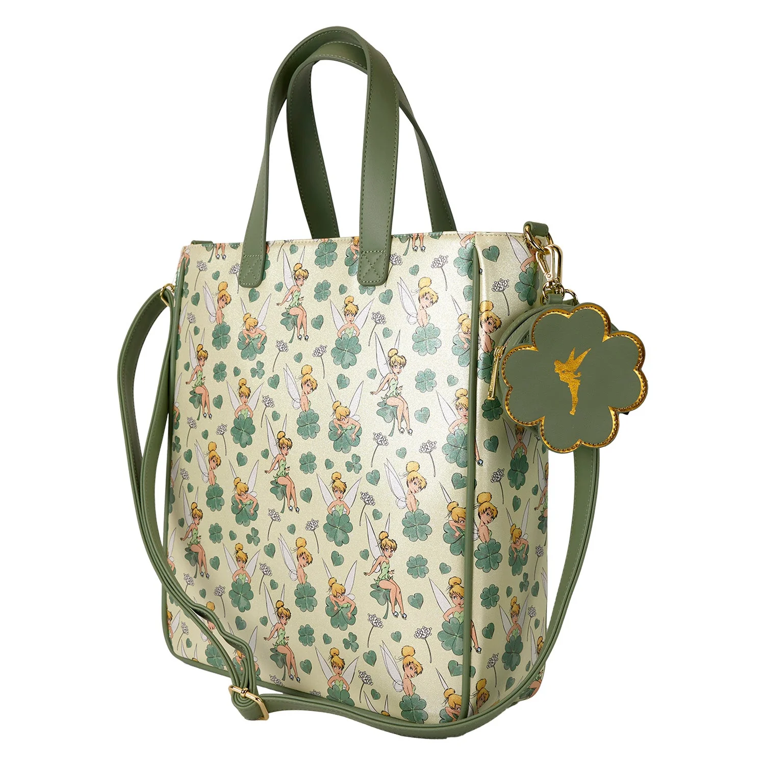 Loungefly x Disney Tinker Bell Four-Leaf Clover Tote Bag with Coin Bag - Image 3