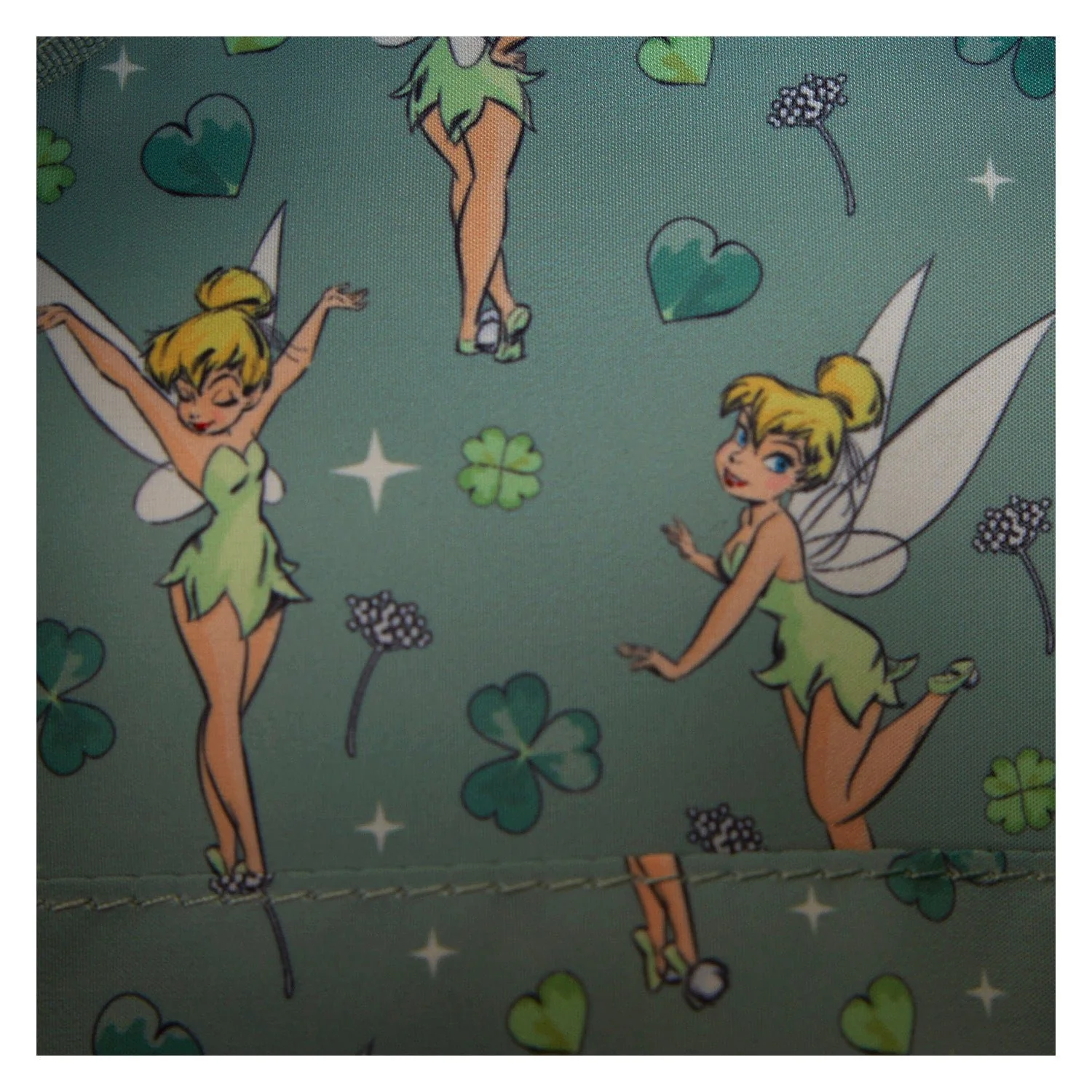 Loungefly x Disney Tinker Bell Four-Leaf Clover Tote Bag with Coin Bag - Image 6