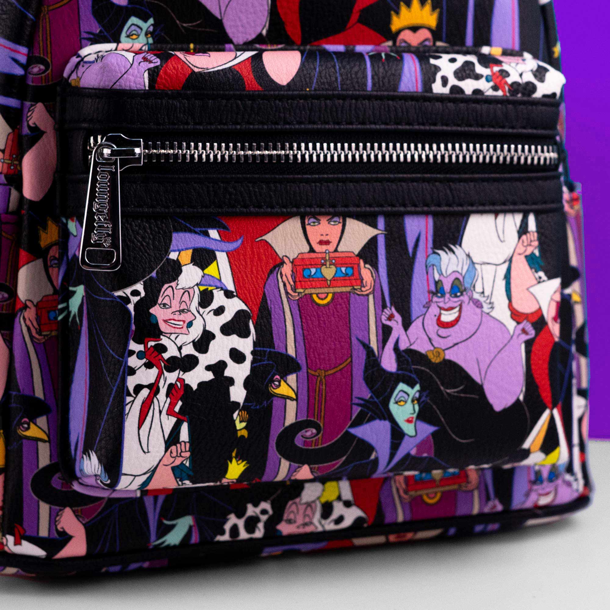 Loungefly x Disney Villains All Over Print Mini Backpack - Image 3