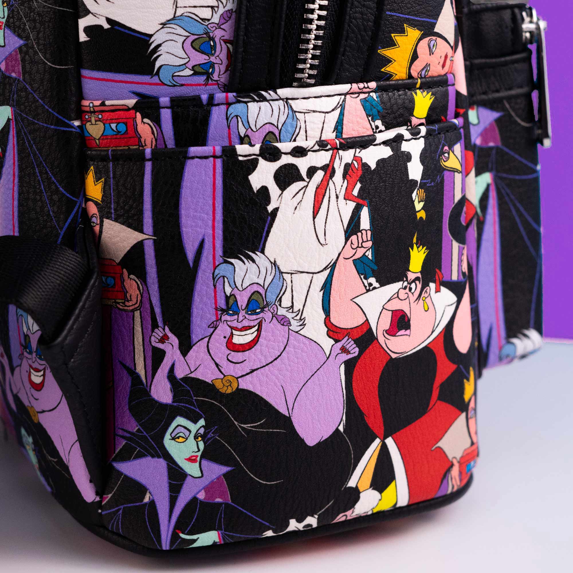 Loungefly x Disney Villains All Over Print Mini Backpack - Image 5