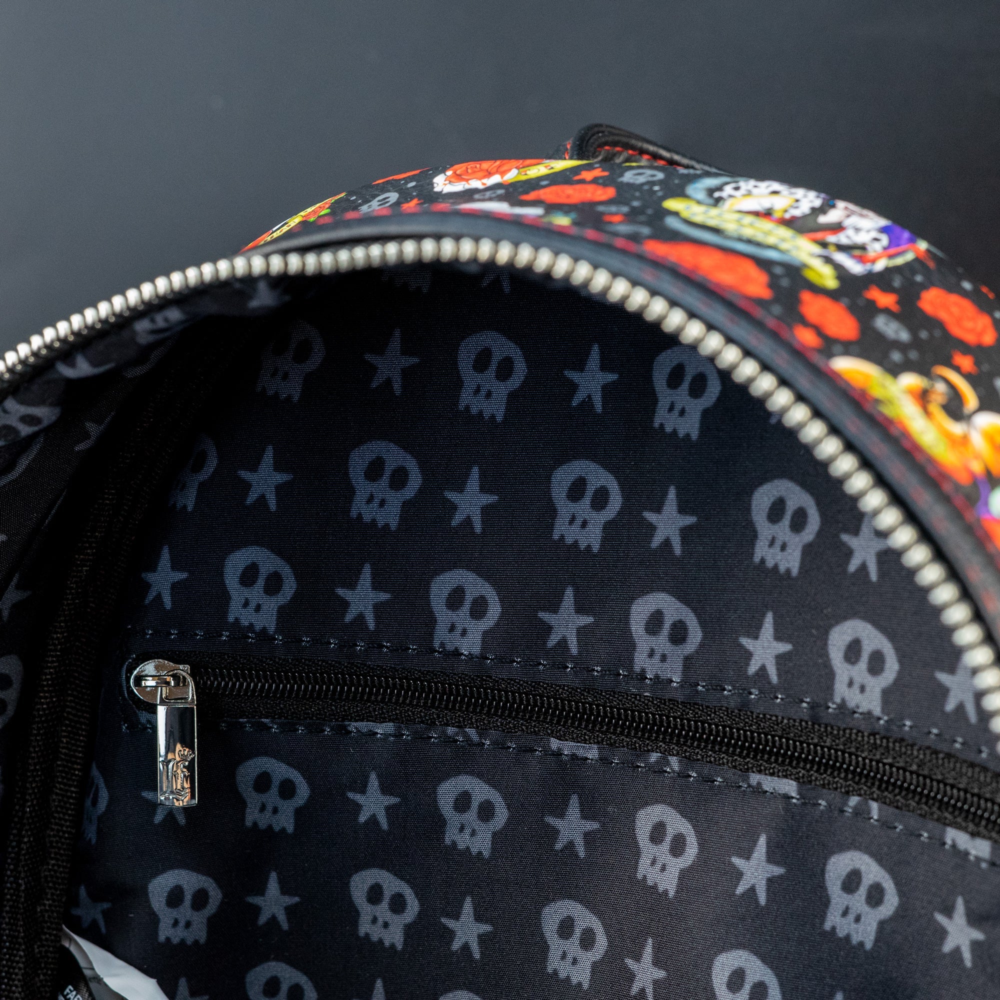 Loungefly x Disney Villains Black Tattoo All Over Print Mini Backpack - Image 5