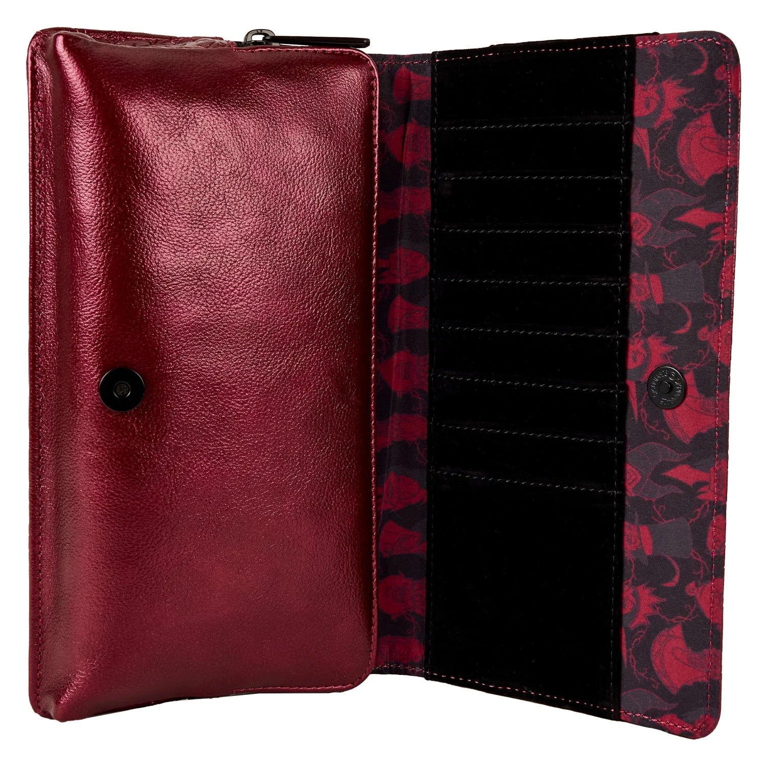 Loungefly x Disney Villains Studded Velvet Clutch Crossbody Bag - Image 6