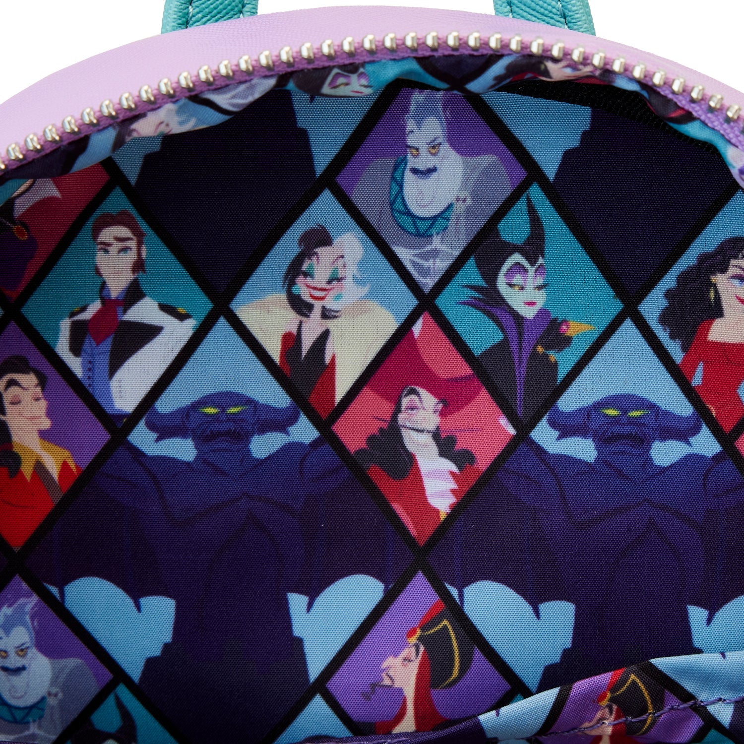 Loungefly x Disney Villains Colour Block Triple Pocket Mini Backpack - Image 7