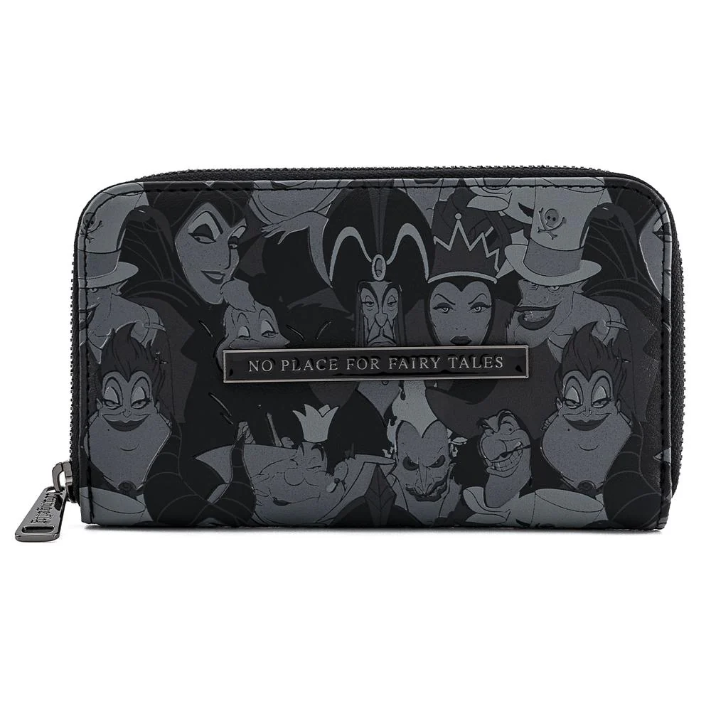 Loungefly X Disney Villains Debossed All Over Print Zip Around Purse - Image 2