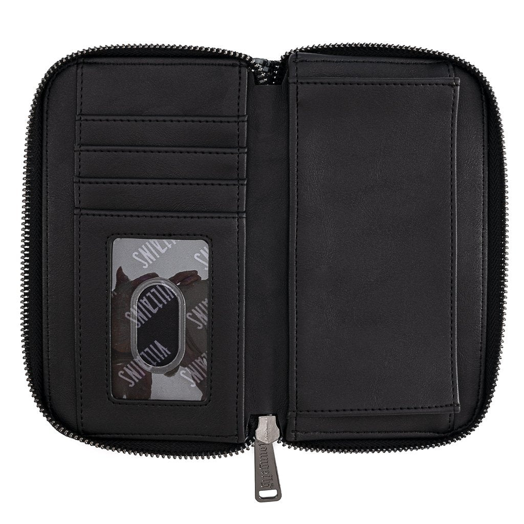 Loungefly X Disney Villains Debossed All Over Print Zip Around Purse - Image 4
