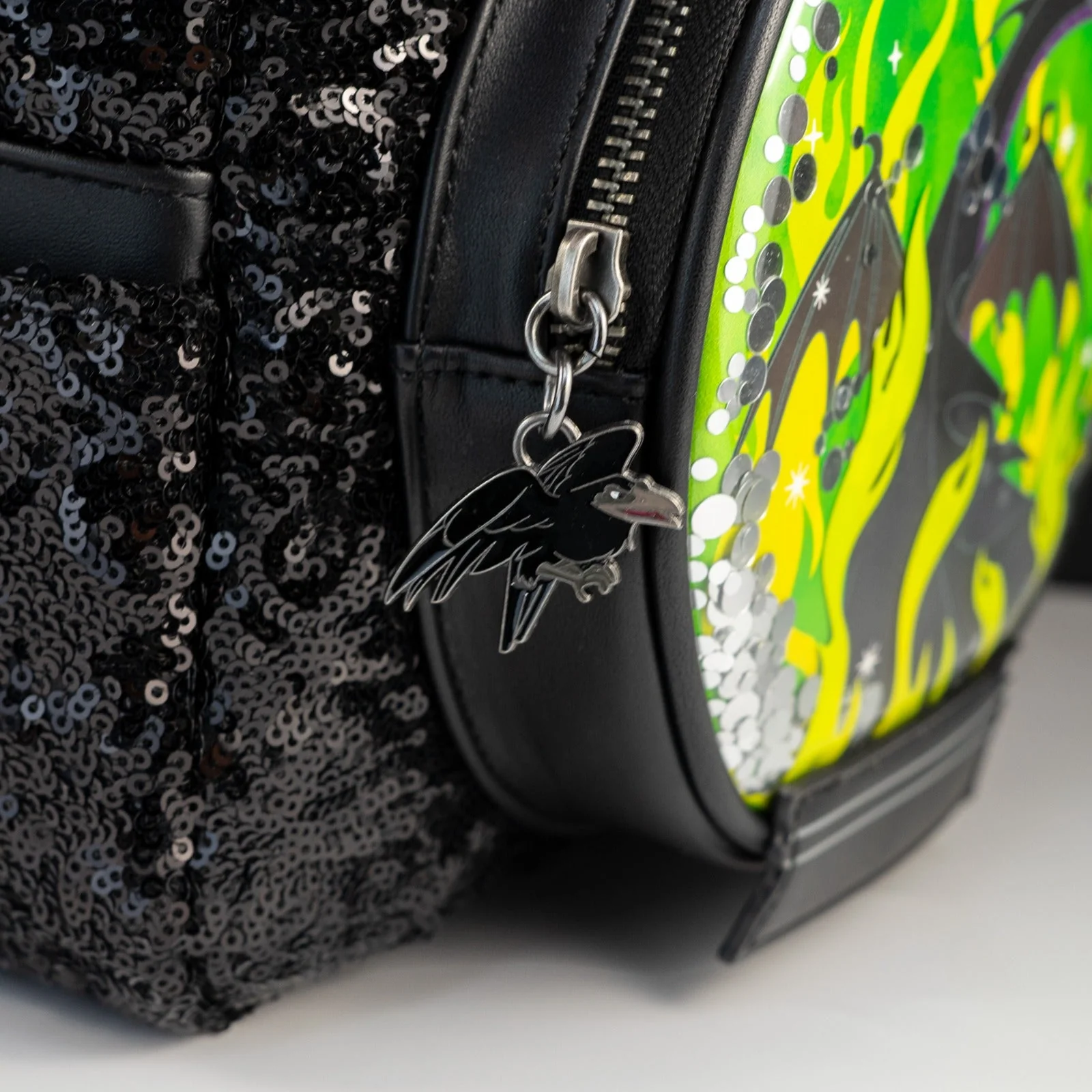 Loungefly x Disney Villains Maleficent Dragon Sequin Globe Mini Backpack - Image 6