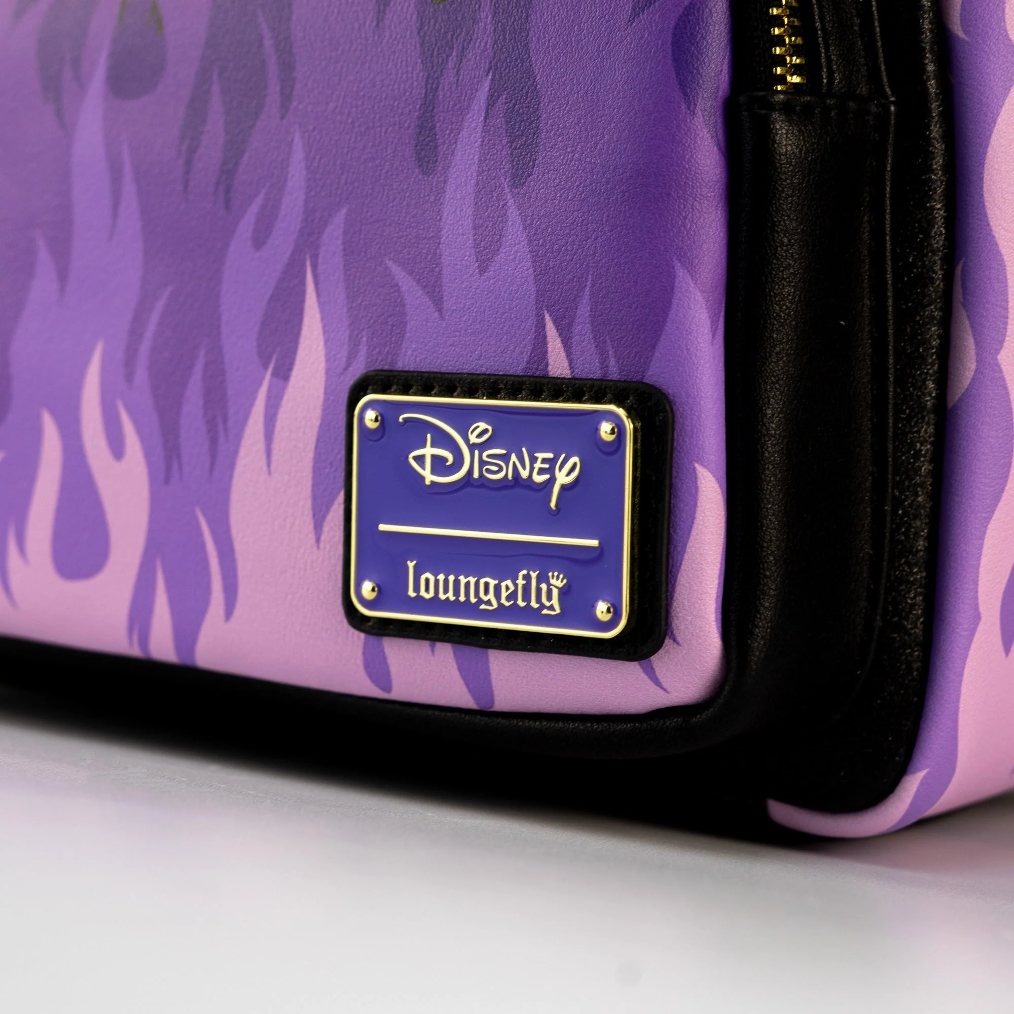 Loungefly x Disney Villains Purple Flame Mini Backpack - Image 2