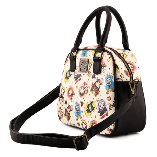 Loungefly x Disney Villains Tattoo All Over Print Crossbody Bag - Image 3