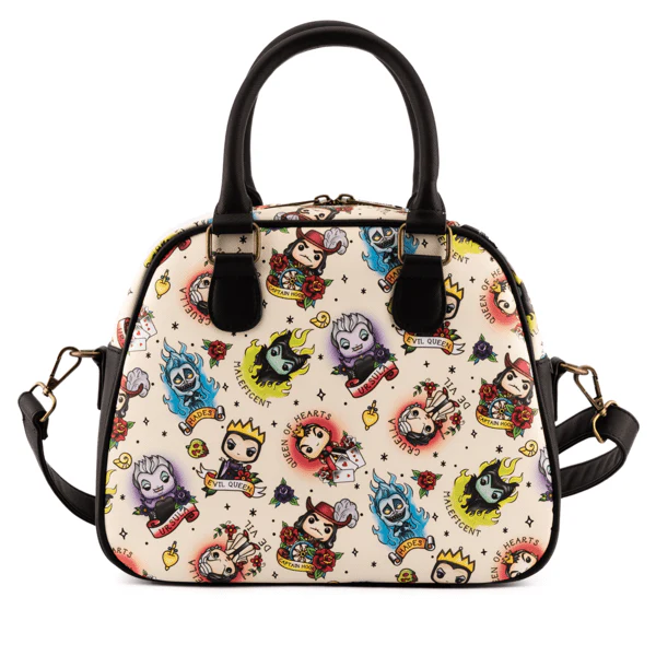 Loungefly x Disney Villains Tattoo All Over Print Crossbody Bag - Image 4