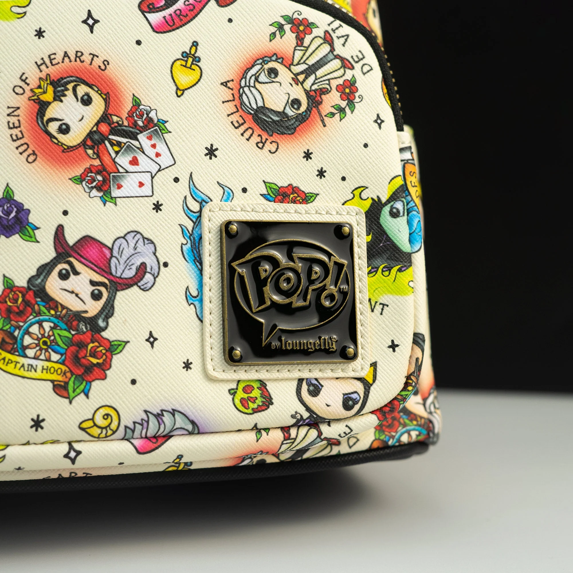 Loungefly x Disney Villains Pop Tattoo All Over Print Mini Backpack - Image 2