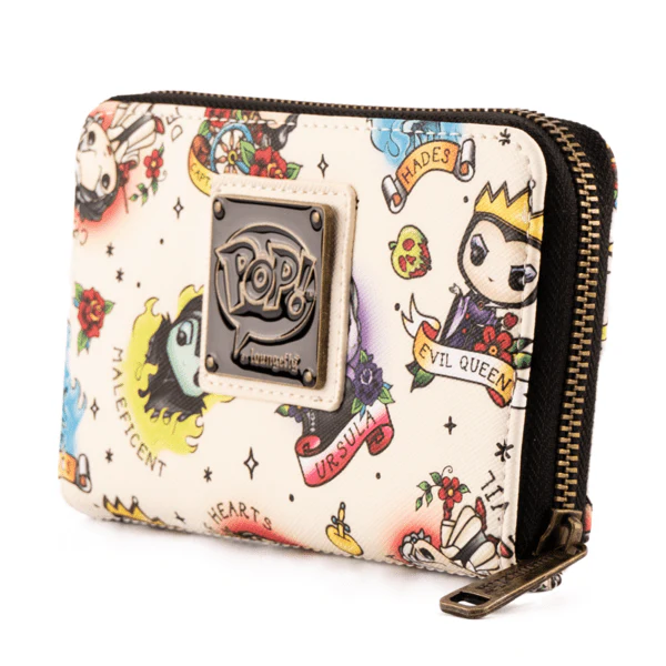 Loungefly x Disney Villains Tattoo All Over Print Purse - Image 2