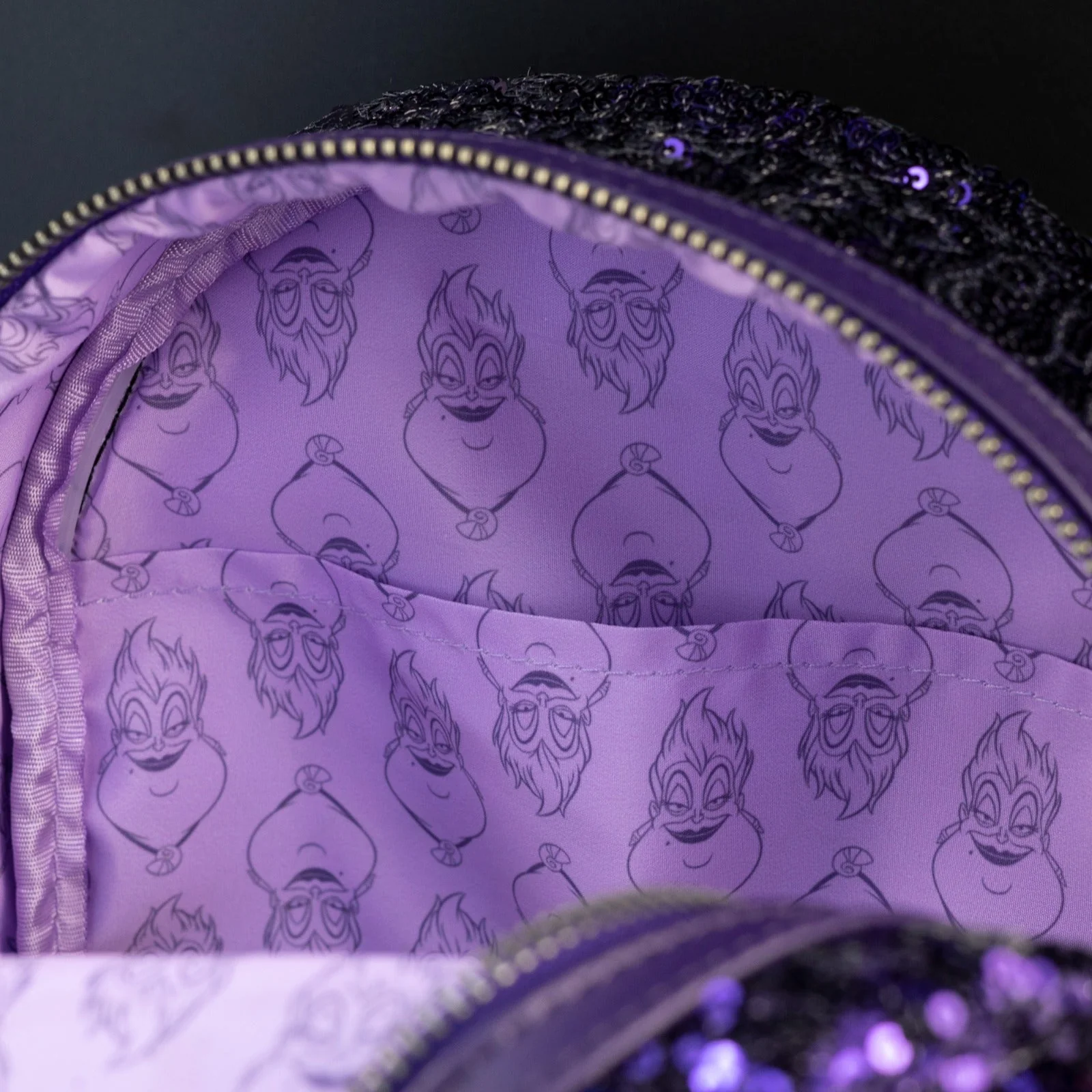 Loungefly x Disney Villains Ursula Sequin Globe Mini Backpack - Image 6