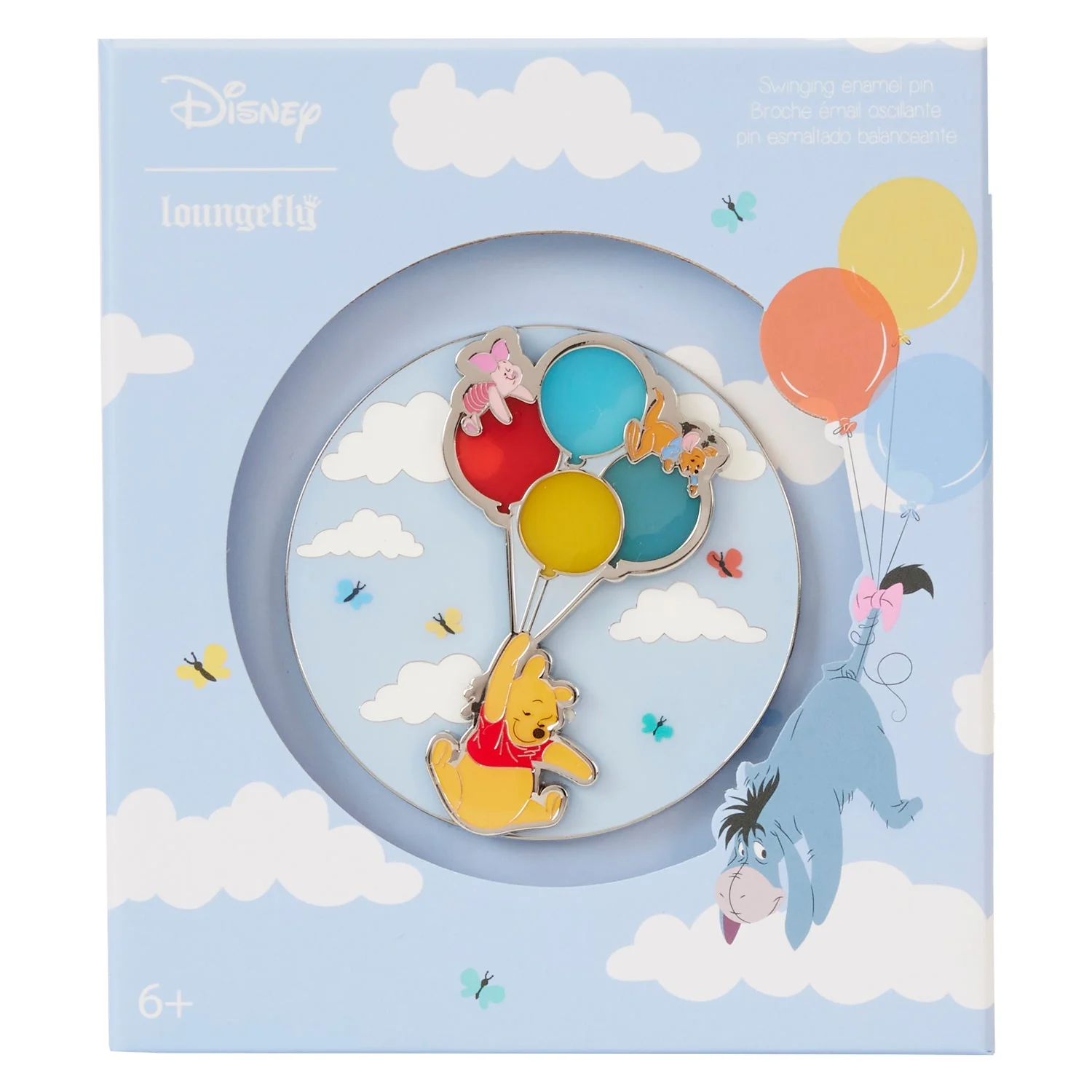 Loungefly x Disney Winnie The Pooh and Friends Balloons 3 Inch Sliding Pin - Image 2