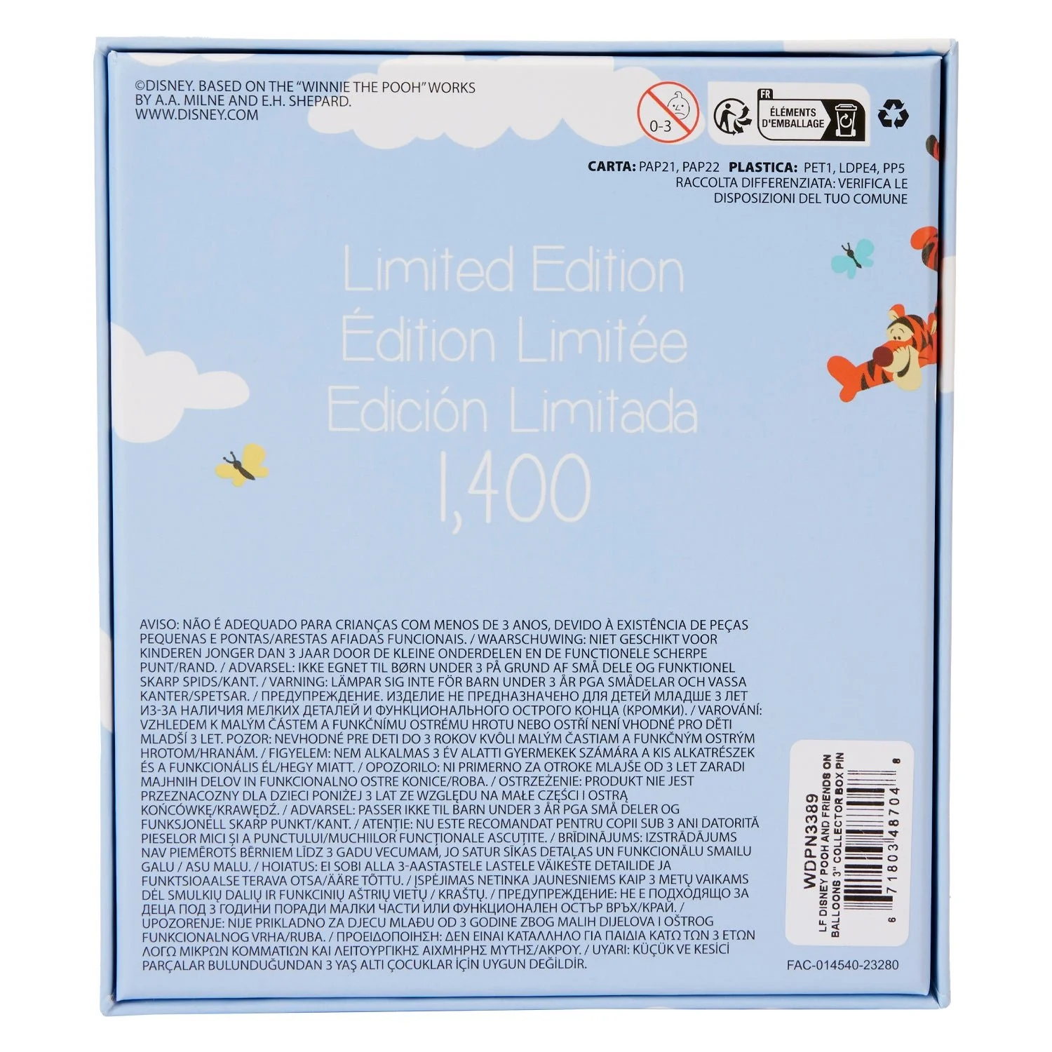 Loungefly x Disney Winnie The Pooh and Friends Balloons 3 Inch Sliding Pin - Image 7
