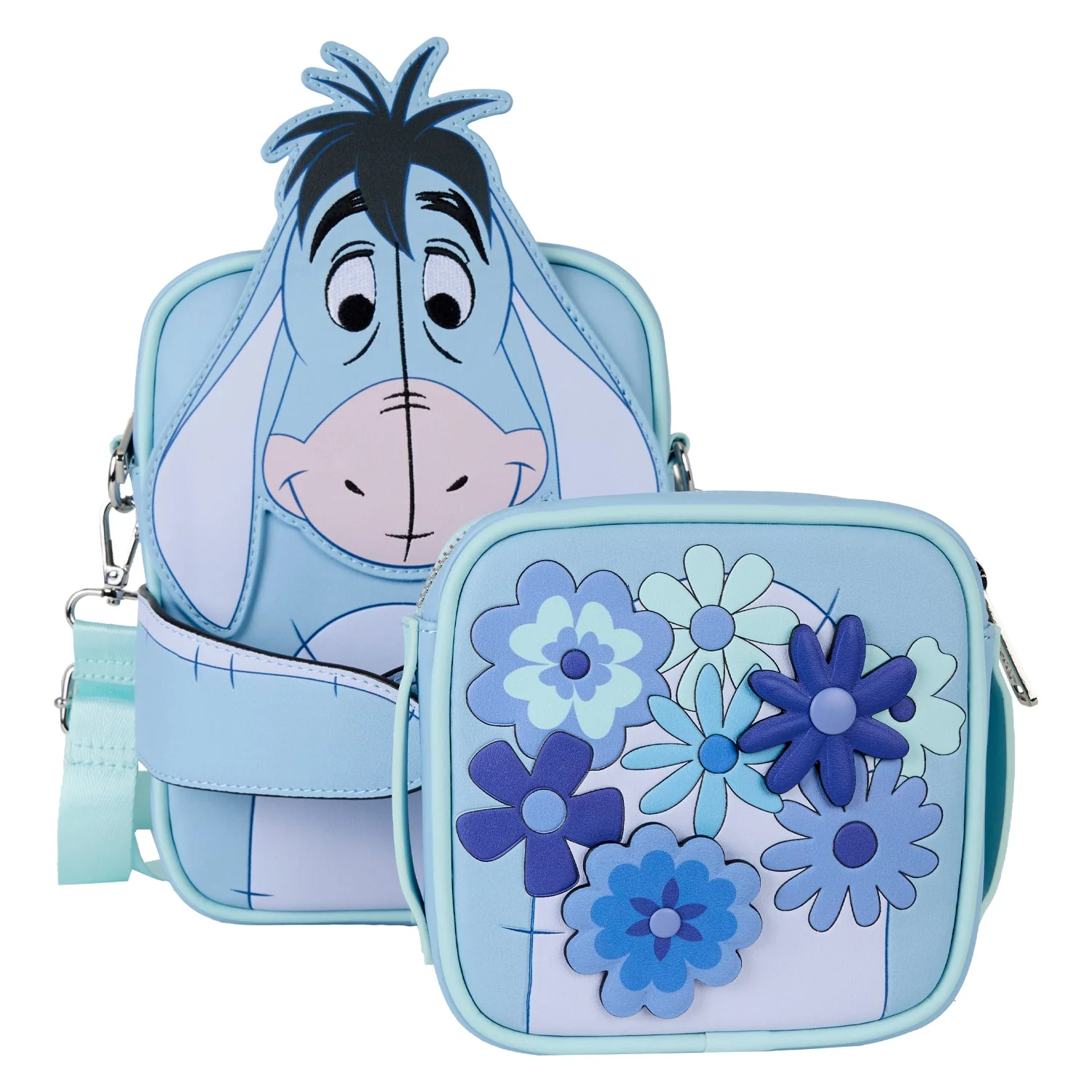 Loungefly x Disney Winnie The Pooh Eeyore Butterflies Crossbuddies Bag - Image 4