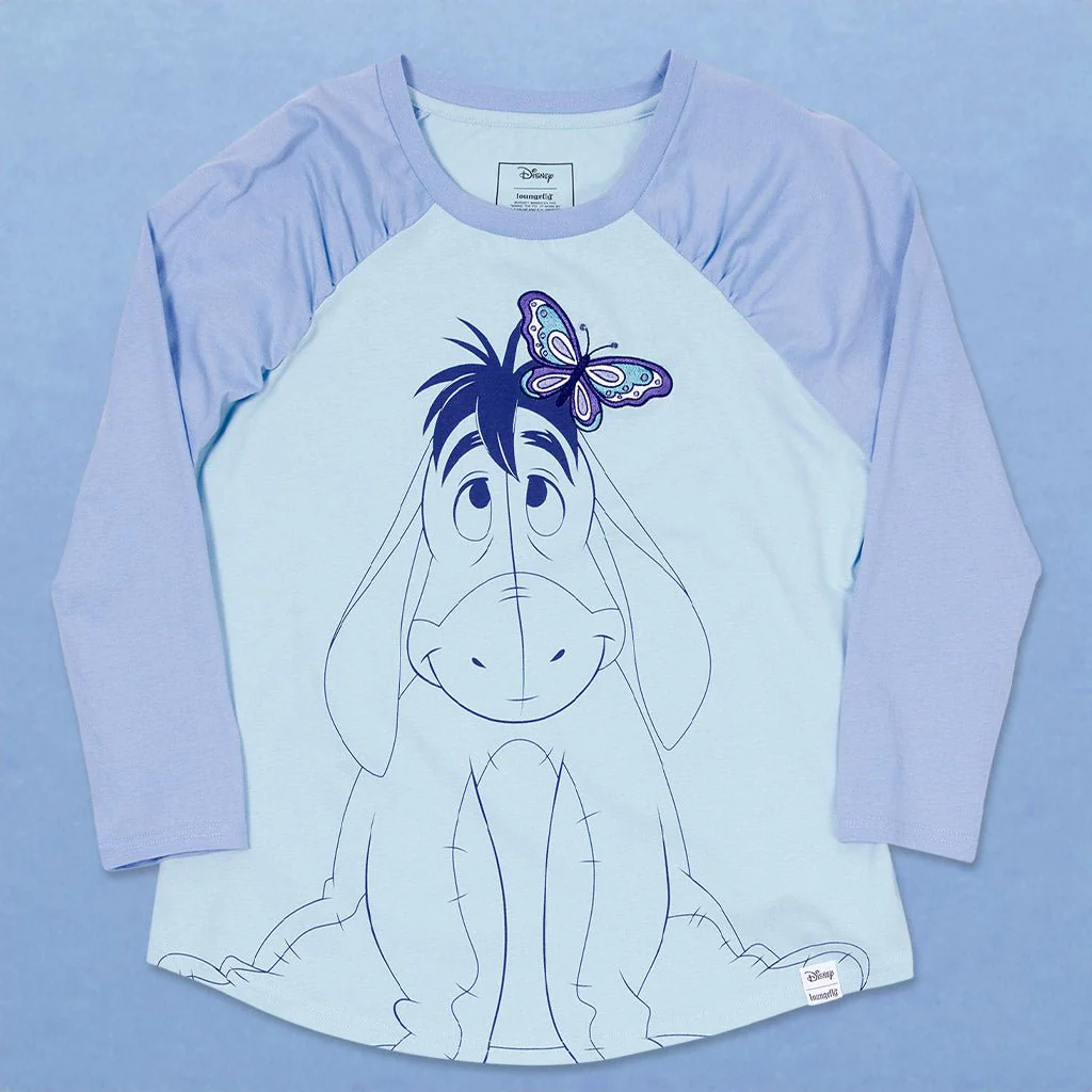 Loungefly x Disney Winnie The Pooh Eeyore Shirred Raglan Tee - Image 2