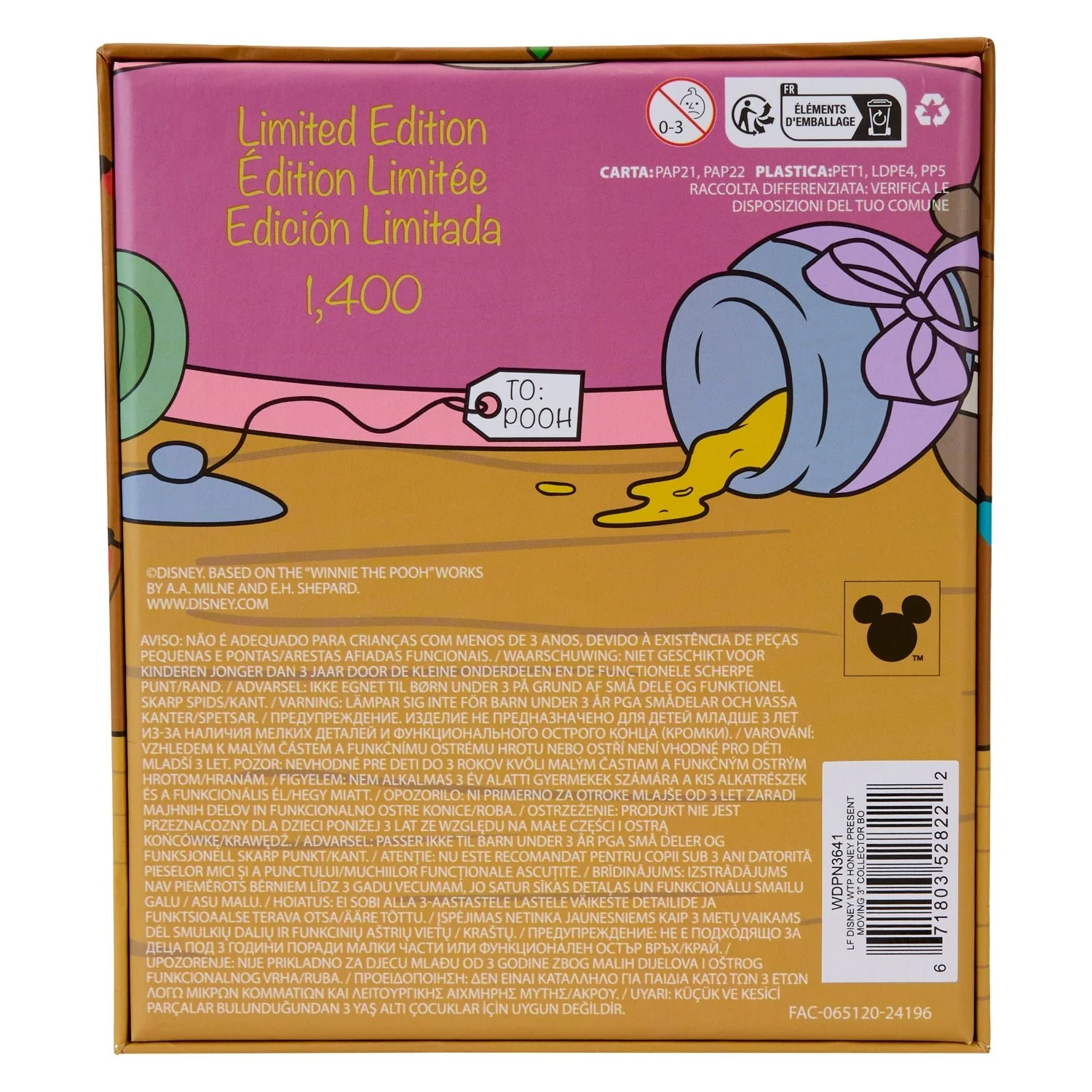 Loungefly x Disney Winnie the Pooh Honey Present Moving 3" Collectors Pin - Image 3